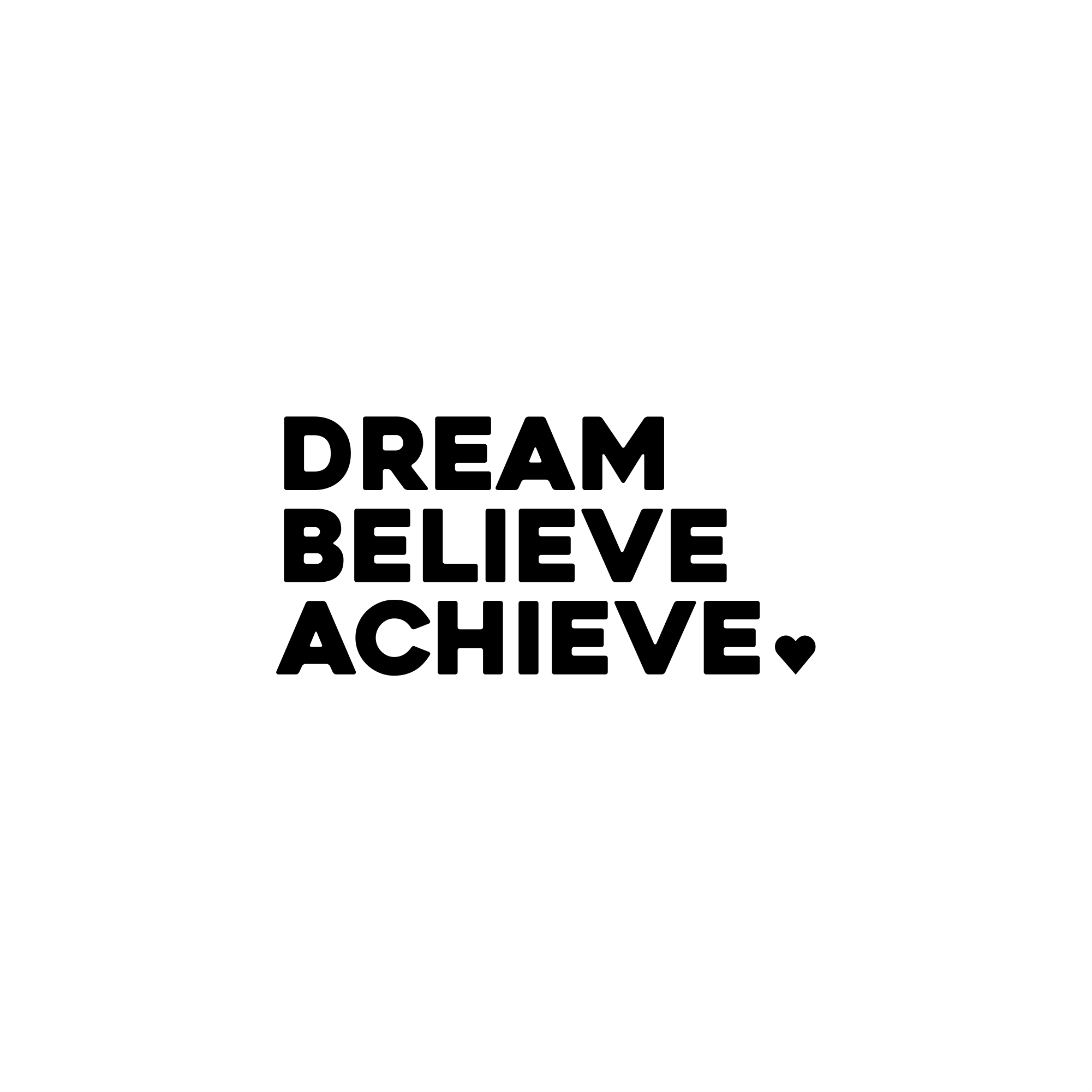 dream, believe, achieve positive affirmation sticker in White – vinyl waterproof sticker