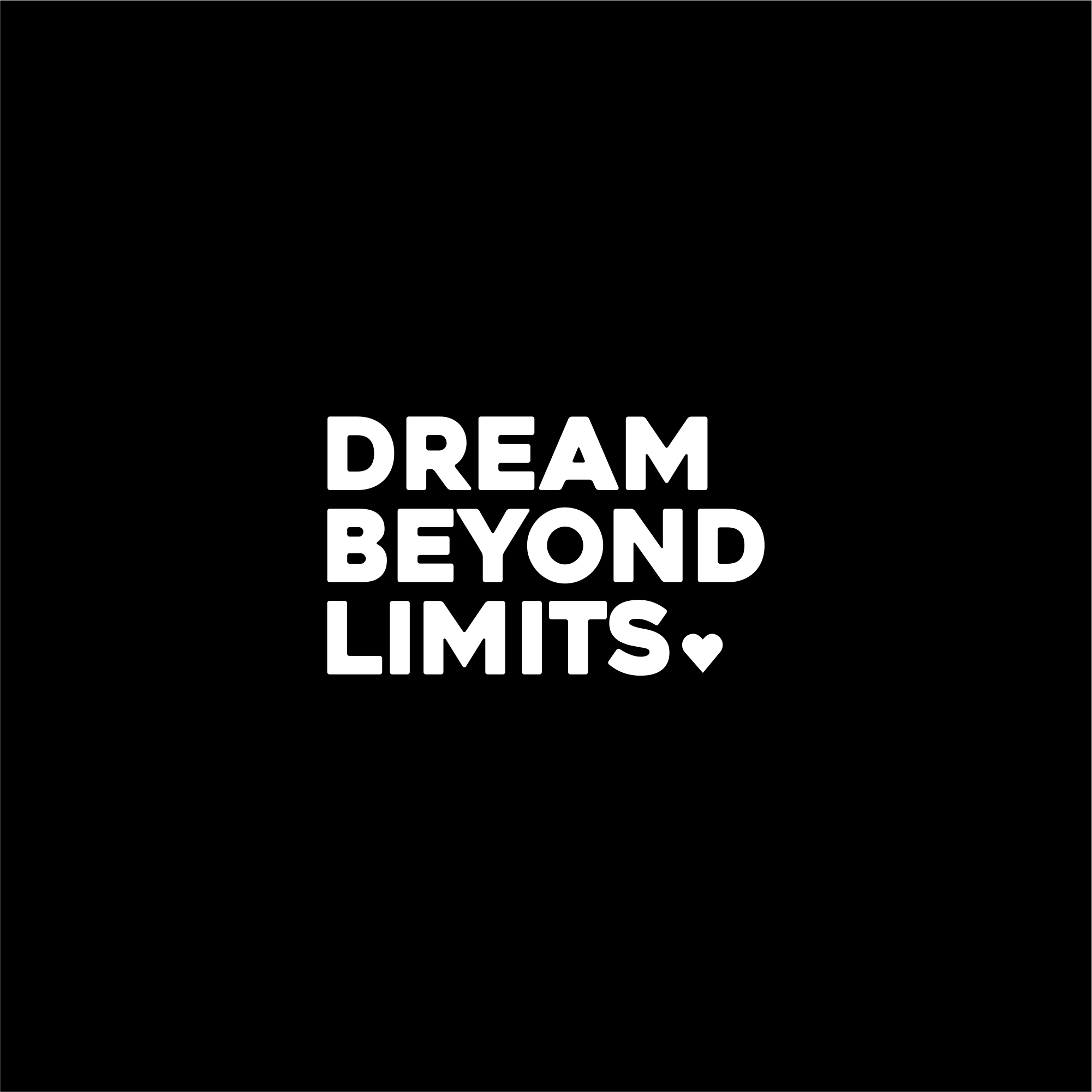 dream beyond limits positive affirmation sticker in Black – vinyl waterproof sticker