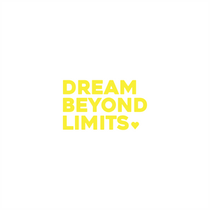 dream beyond limits positive affirmation sticker in Peach Blossom – vinyl waterproof sticker