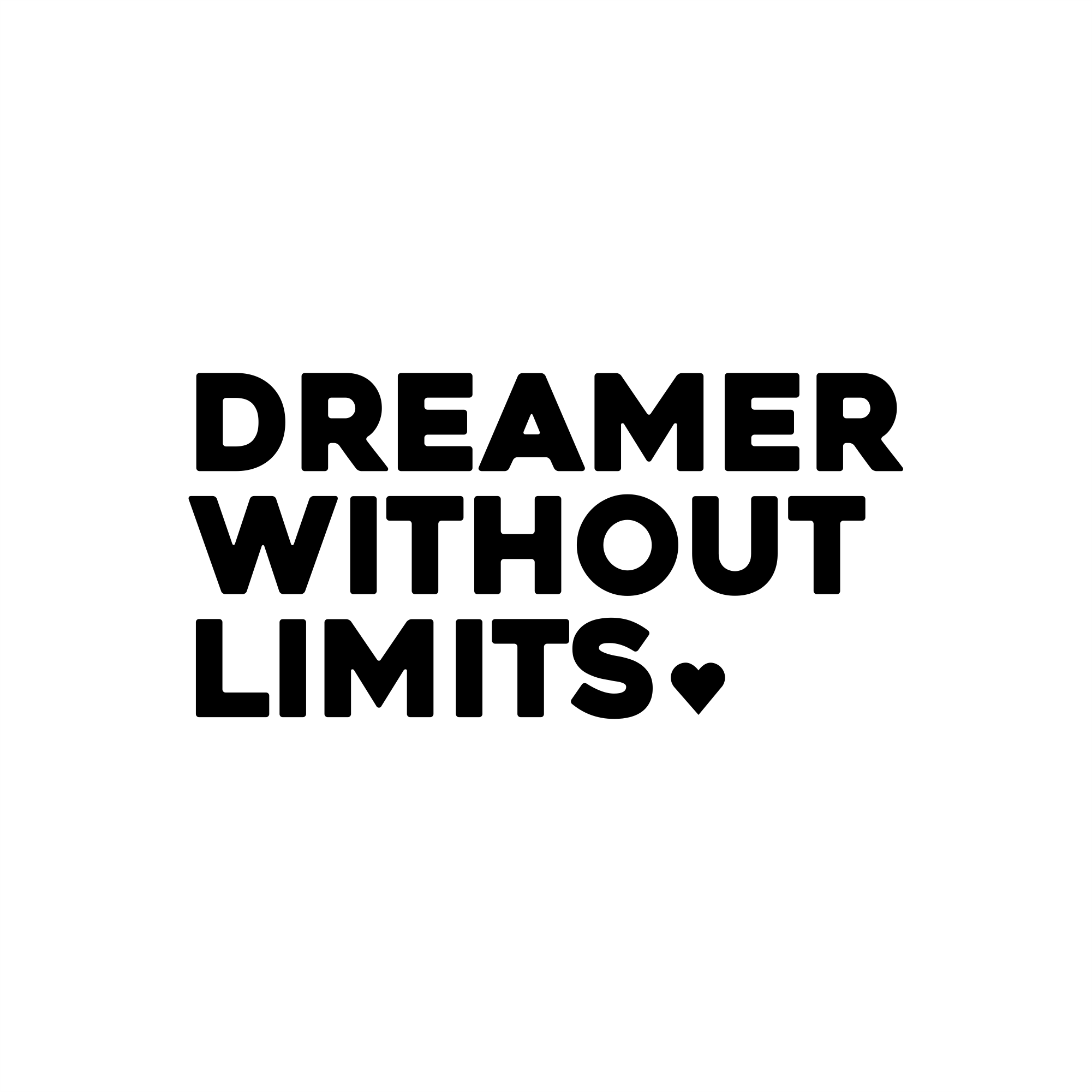 dream without limits positive affirmation sticker in White – vinyl waterproof sticker