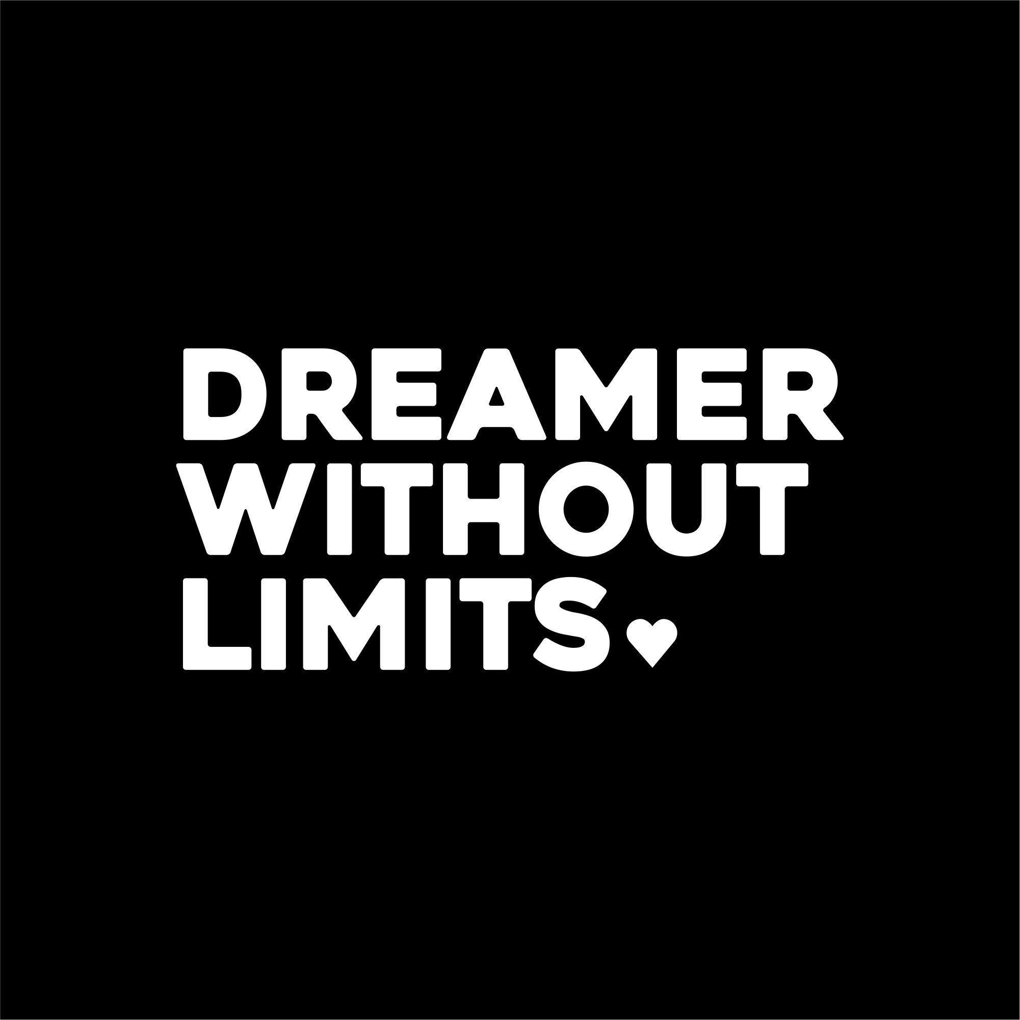 dream without limits positive affirmation sticker in Black – vinyl waterproof sticker