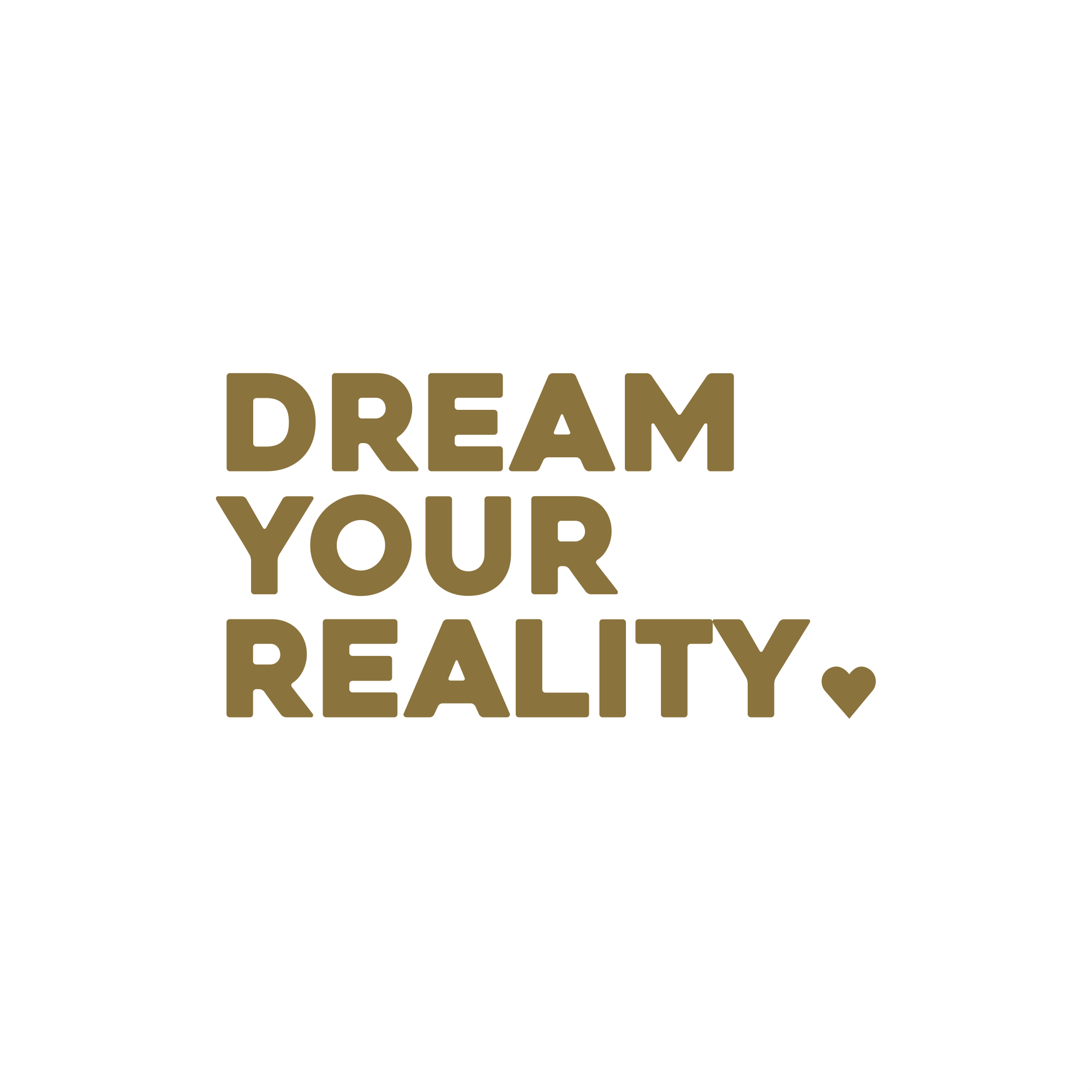 dream your reality positive affirmation sticker in Gold – vinyl waterproof sticker