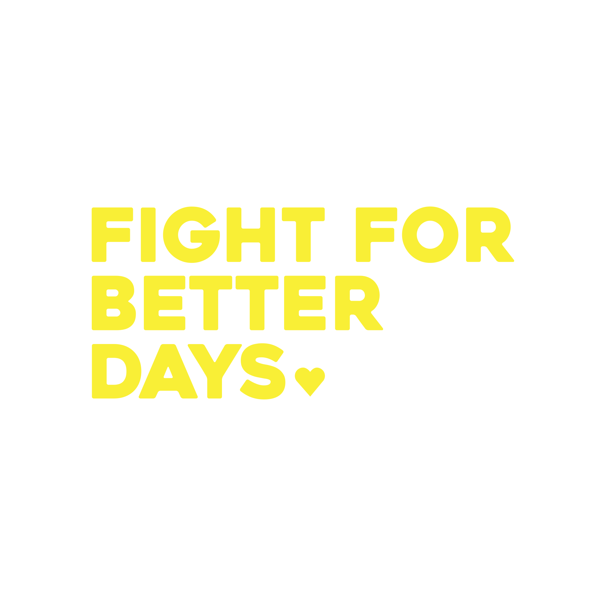 fight for better days positive affirmation sticker in Yellow – vinyl waterproof sticker