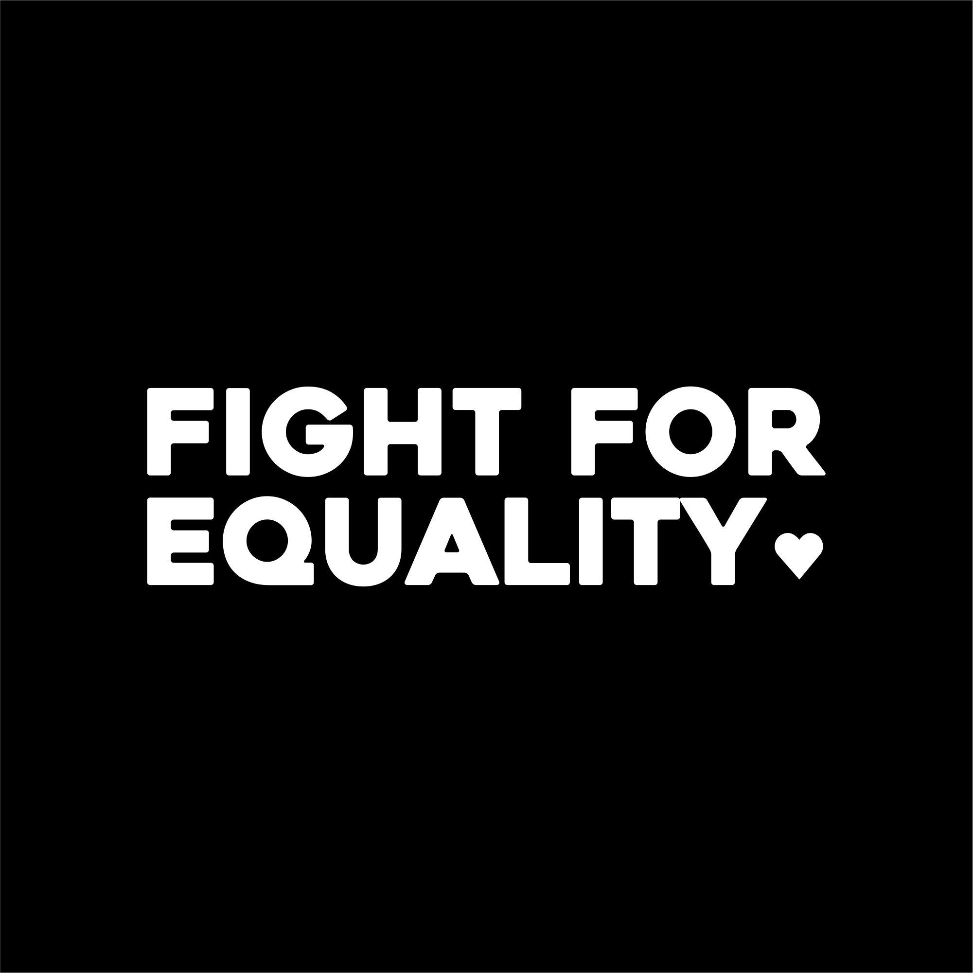 fight for equality positive affirmation sticker in Black – vinyl waterproof sticker