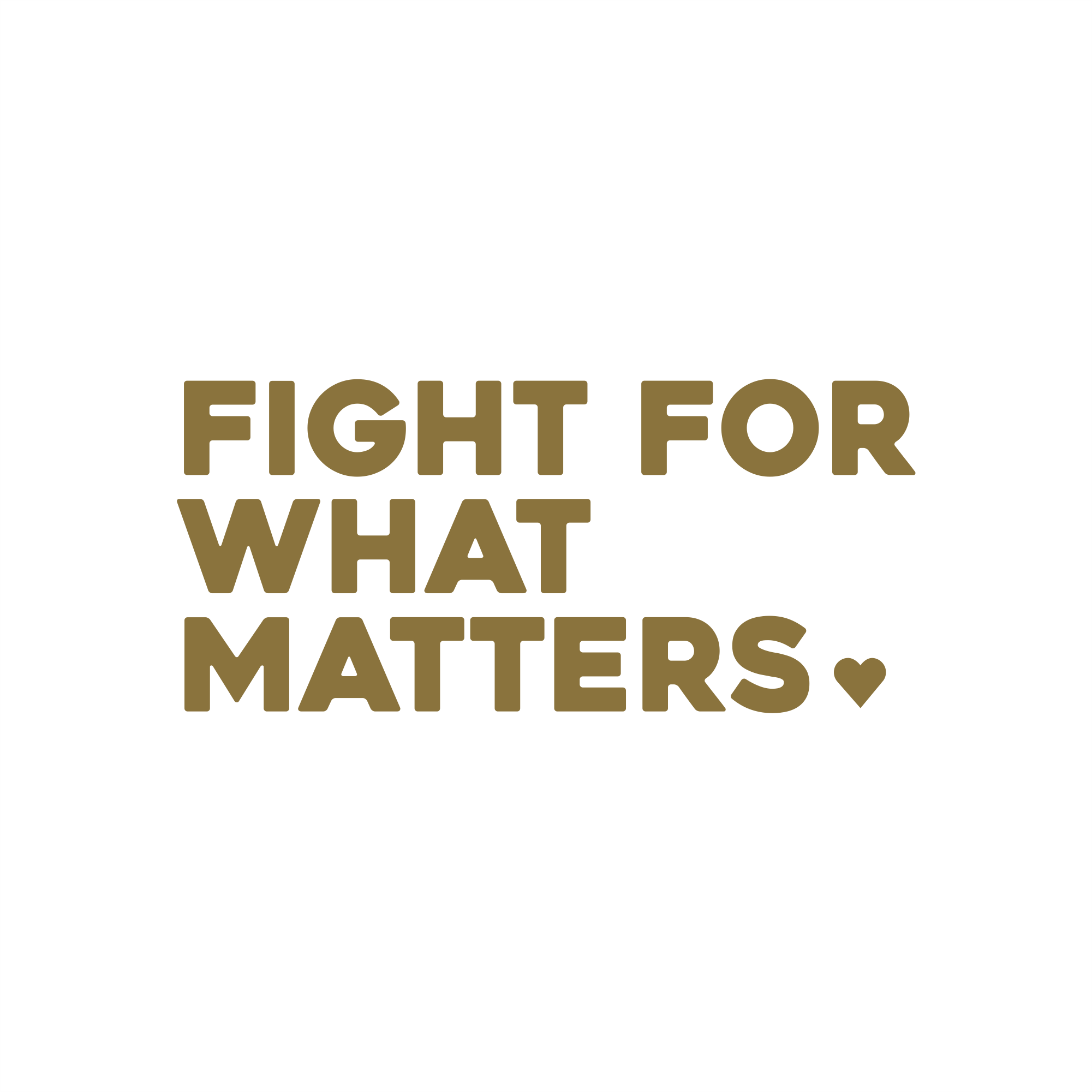 fight for what matters positive affirmation sticker in Gold – vinyl waterproof sticker