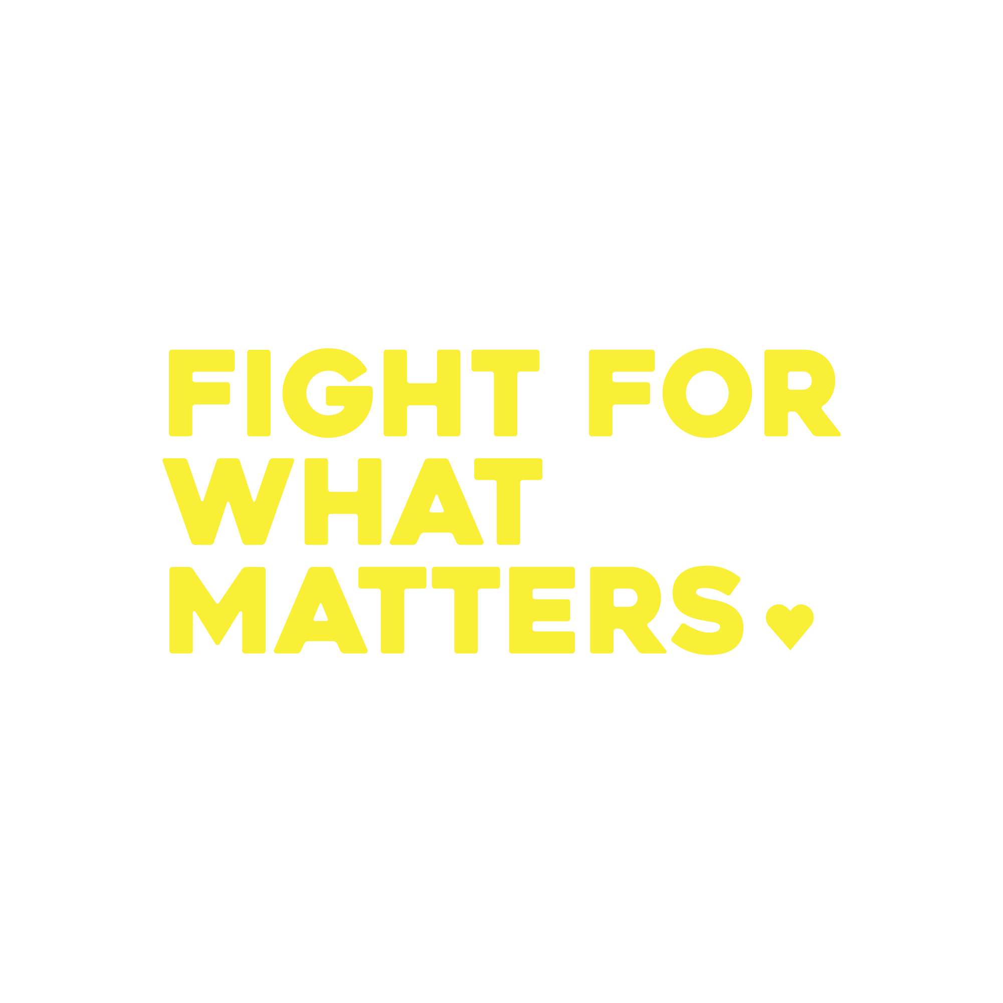 fight for what matters positive affirmation sticker in Yellow – vinyl waterproof sticker