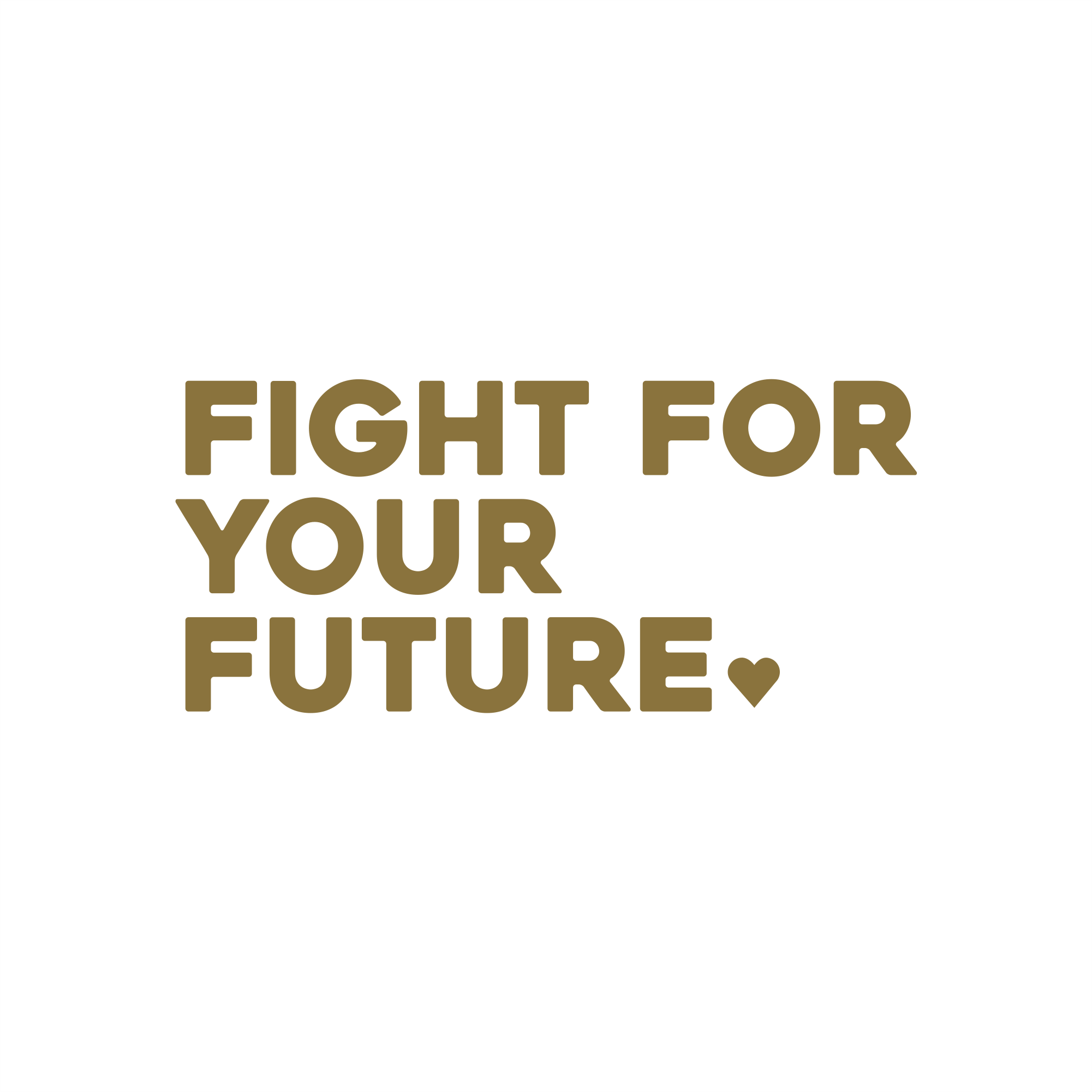 fight for your future positive affirmation sticker in Gold – vinyl waterproof sticker