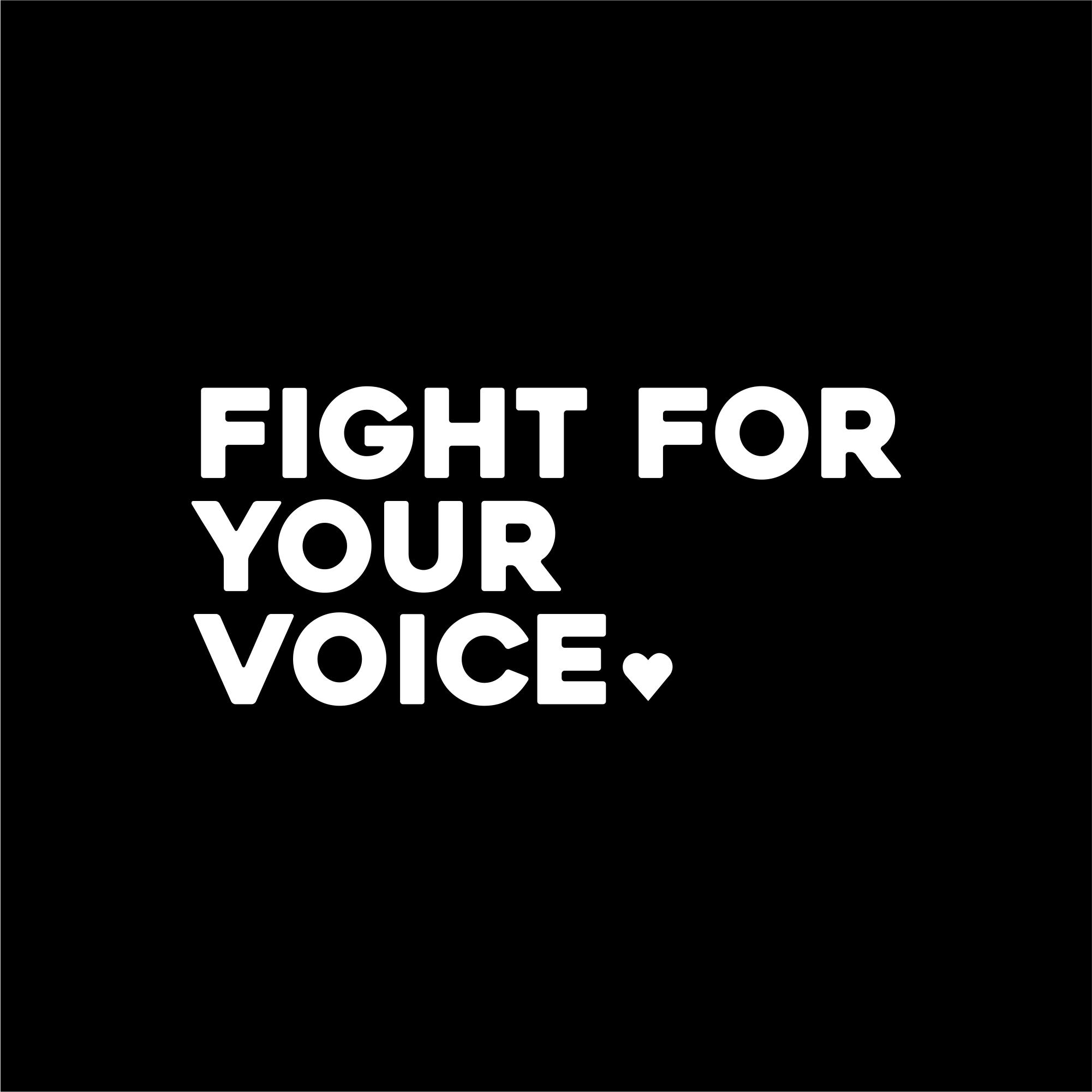 fight for your voice positive affirmation sticker in Black – vinyl waterproof sticker