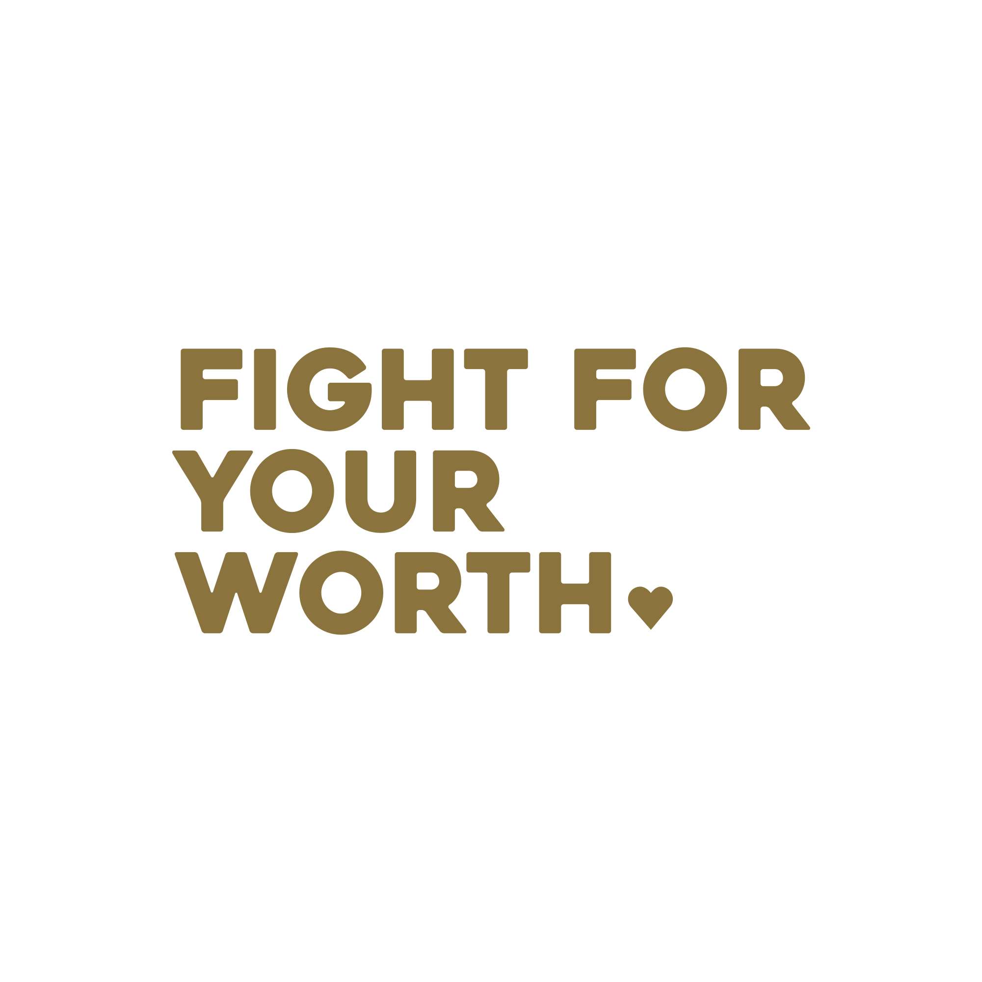 fight for your worth positive affirmation sticker in Gold – vinyl waterproof sticker
