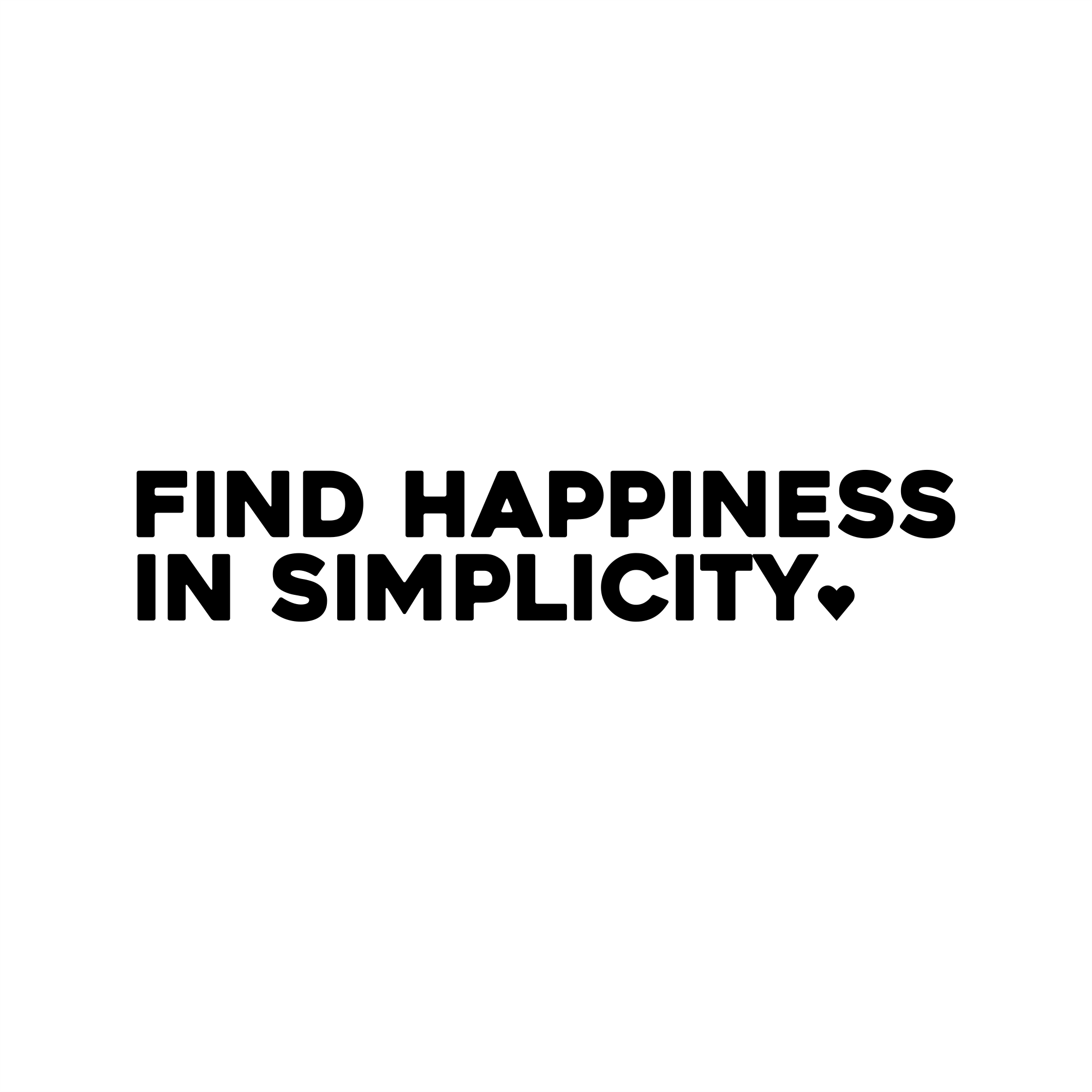 find happiness in simplicity positive affirmation sticker in White – vinyl waterproof sticker