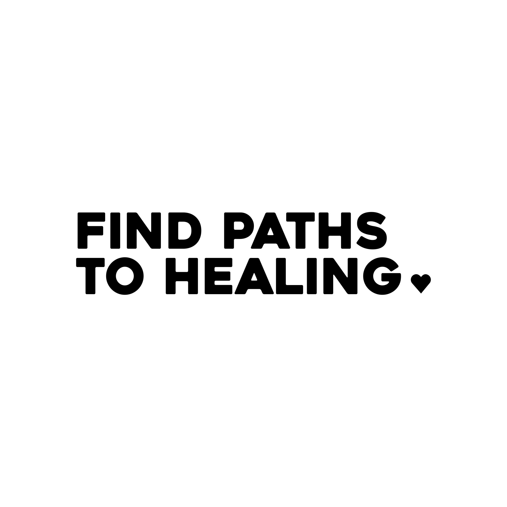 find paths to healing positive affirmation sticker in Black – vinyl waterproof sticker
