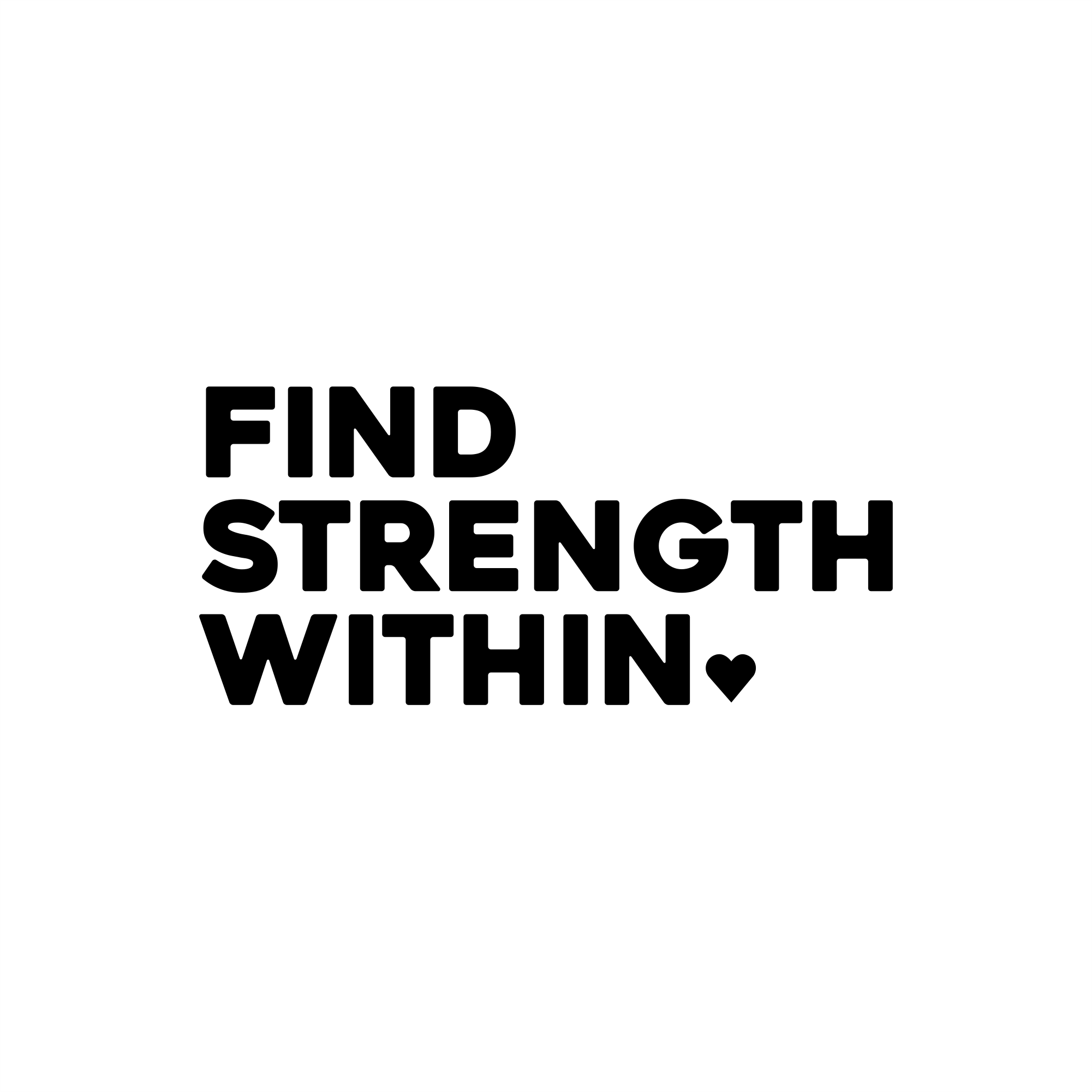 find strength within positive affirmation sticker in Black – vinyl waterproof sticker
