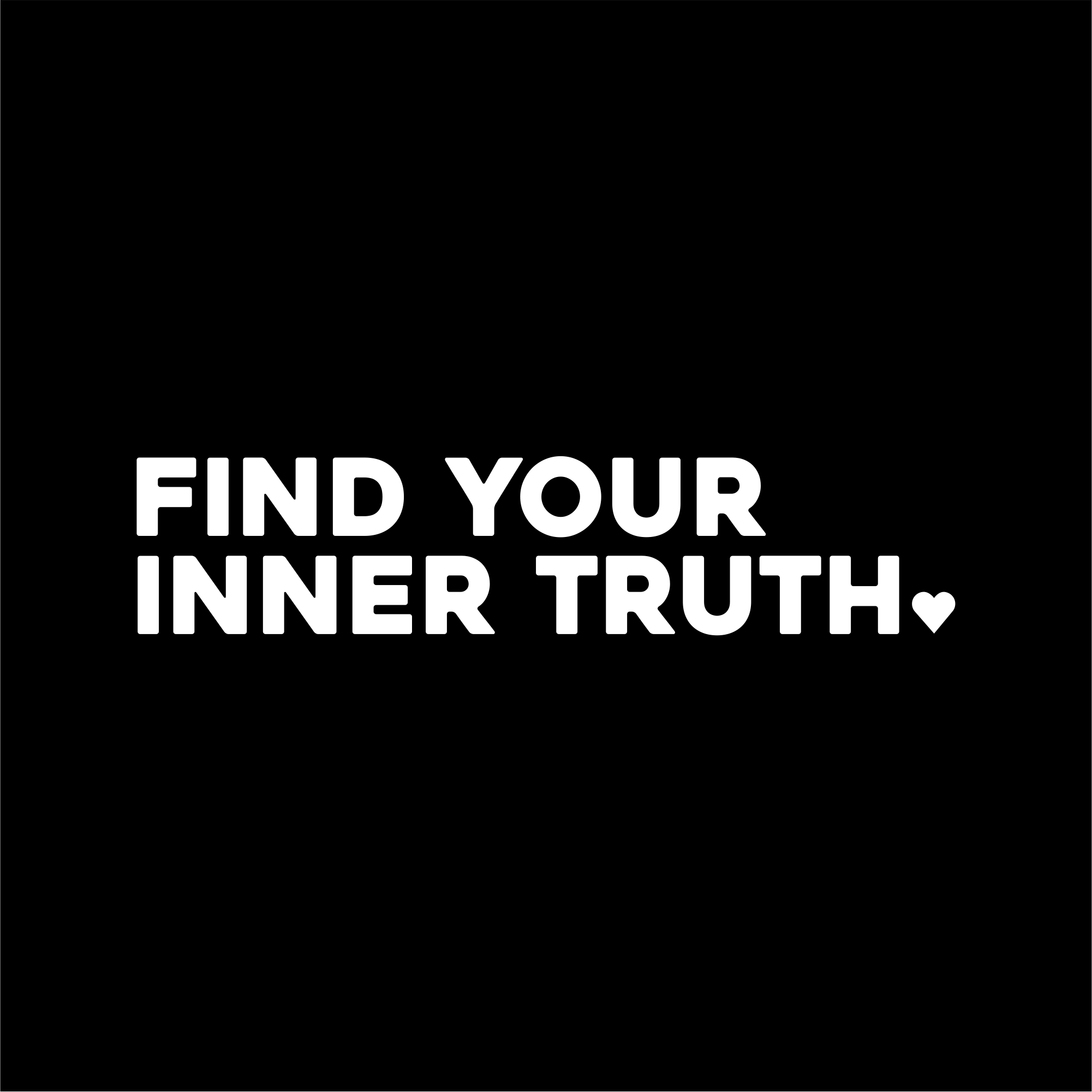 find your inner truth positive affirmation sticker in Black – vinyl waterproof sticker