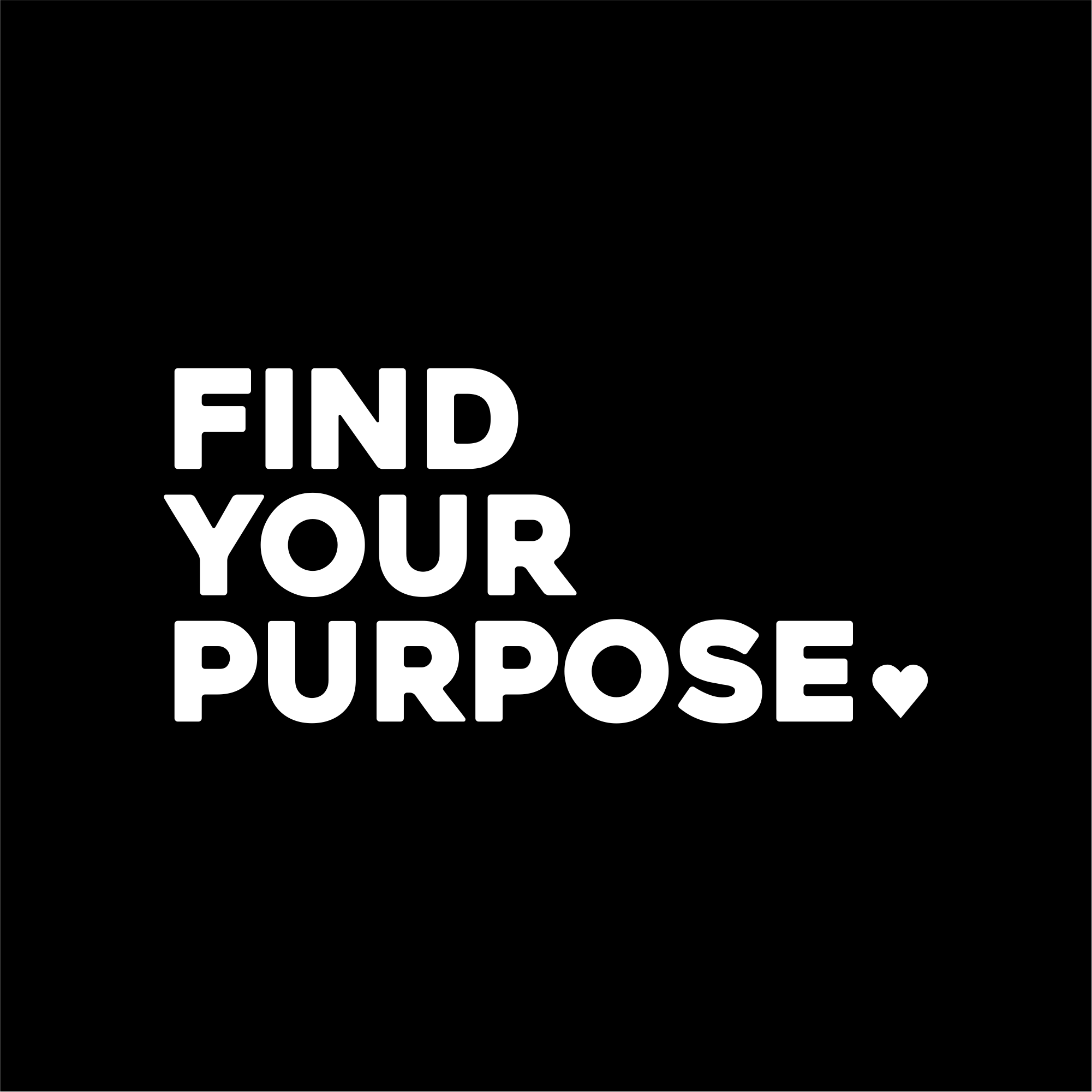 find your purpose positive affirmation sticker in Black – vinyl waterproof sticker