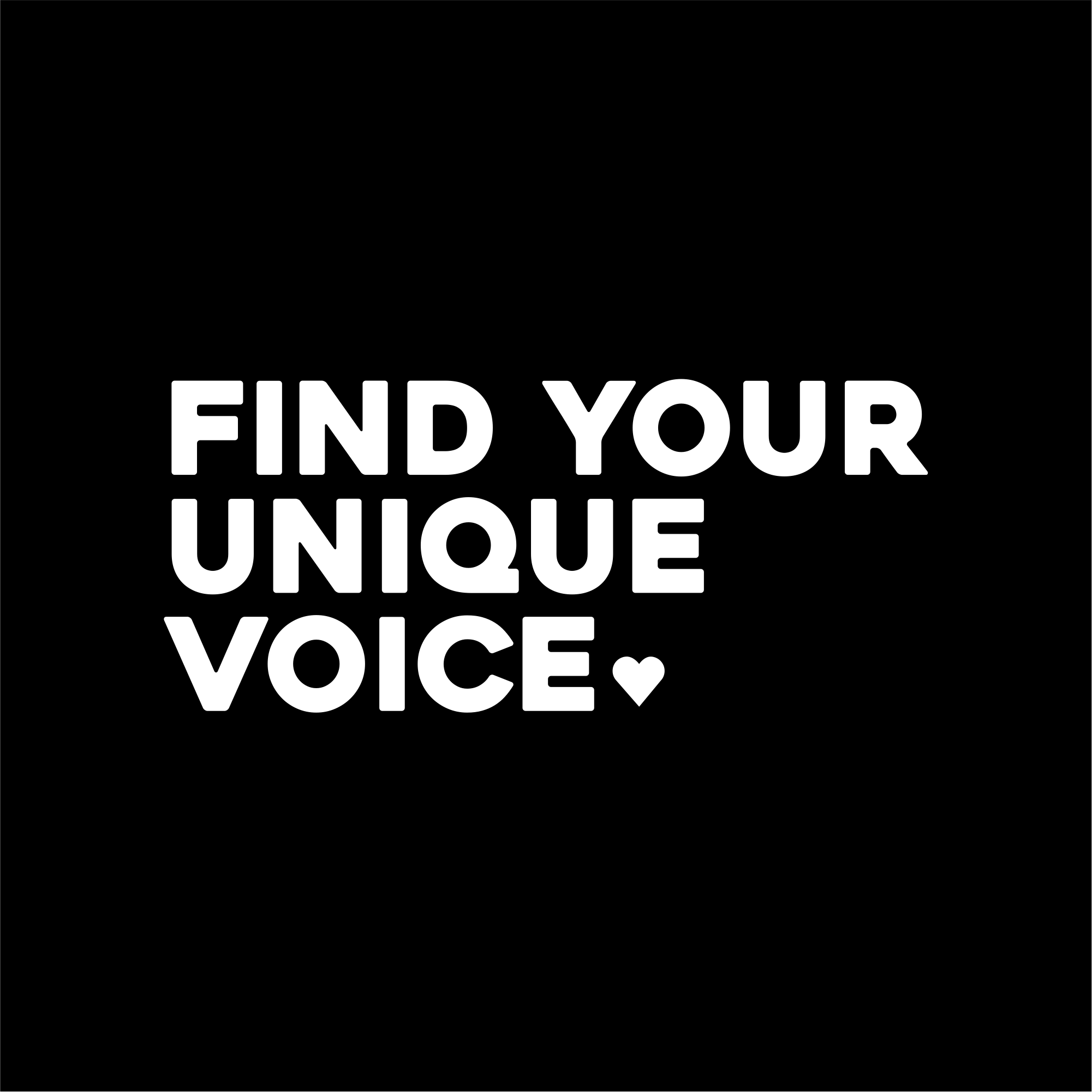 find your unique voice positive affirmation sticker in Black – vinyl waterproof sticker