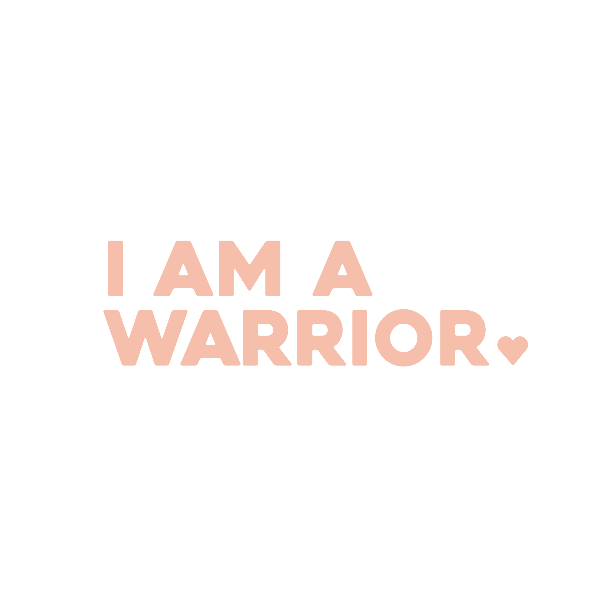 i am a warrior positive affirmation sticker in Peach Blossom – vinyl waterproof sticker