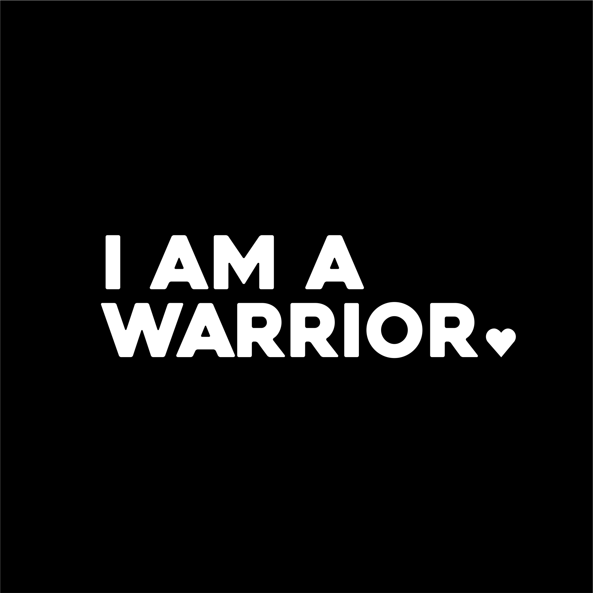 i am a warrior positive affirmation sticker in White – vinyl waterproof sticker