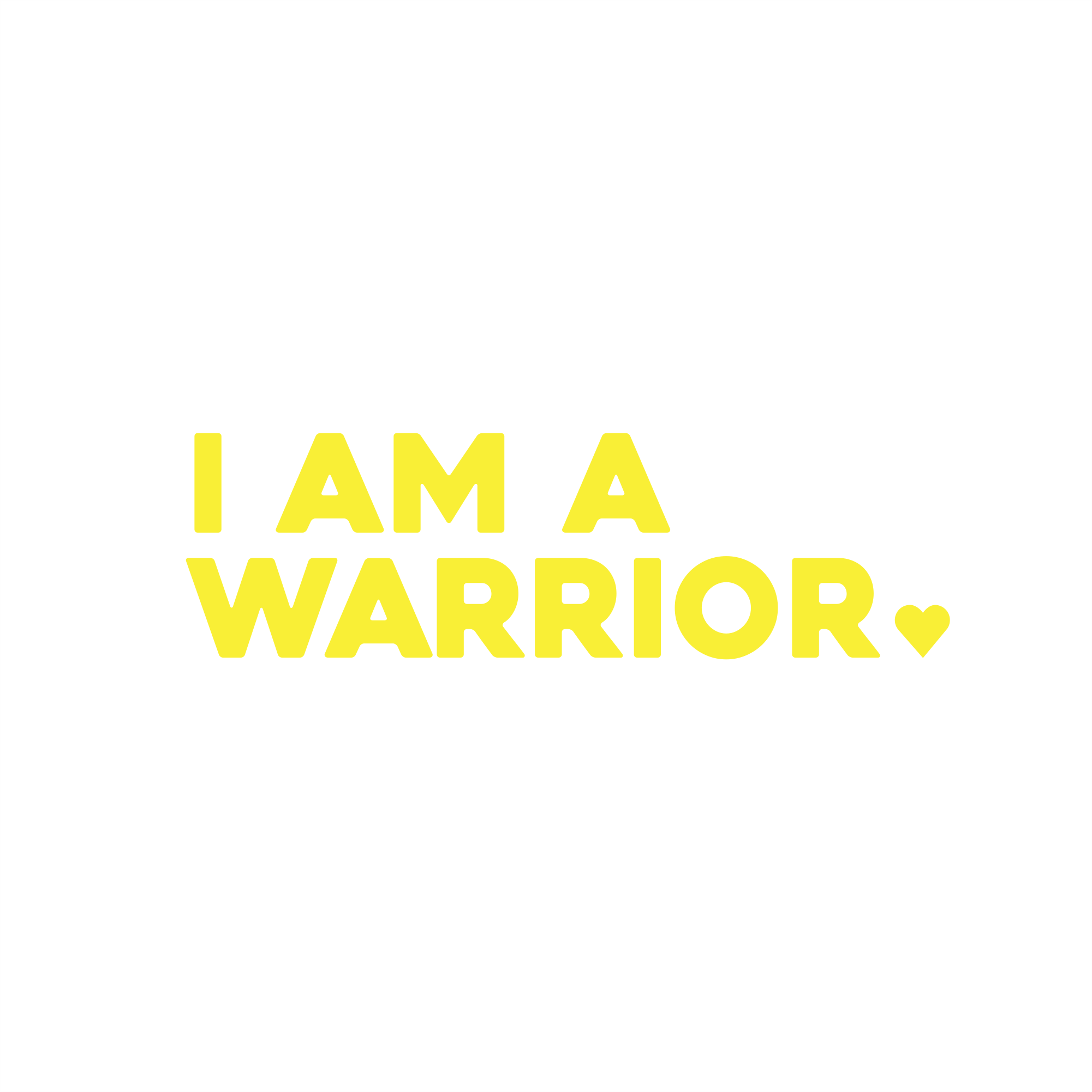 i am a warrior positive affirmation sticker in Yellow – vinyl waterproof sticker