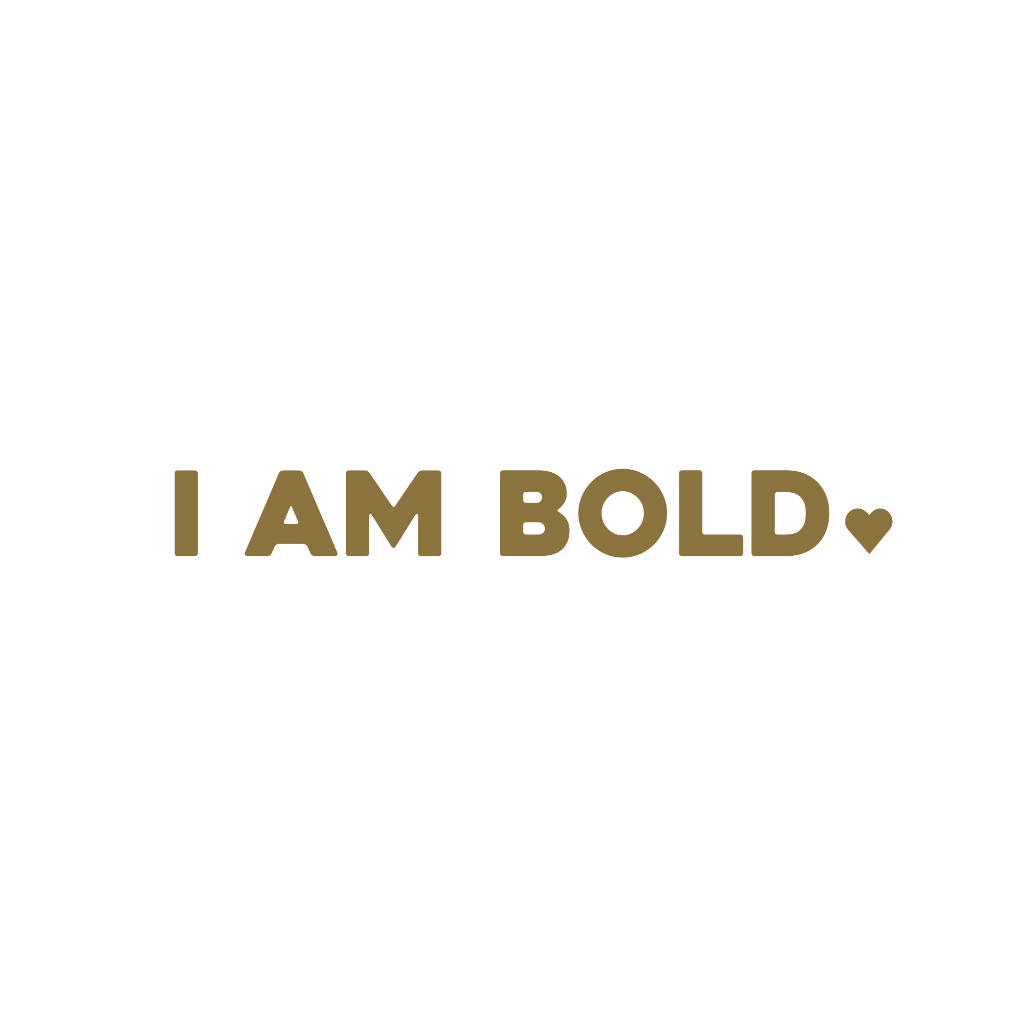 i am bold positive affirmation sticker in Gold – vinyl waterproof sticker