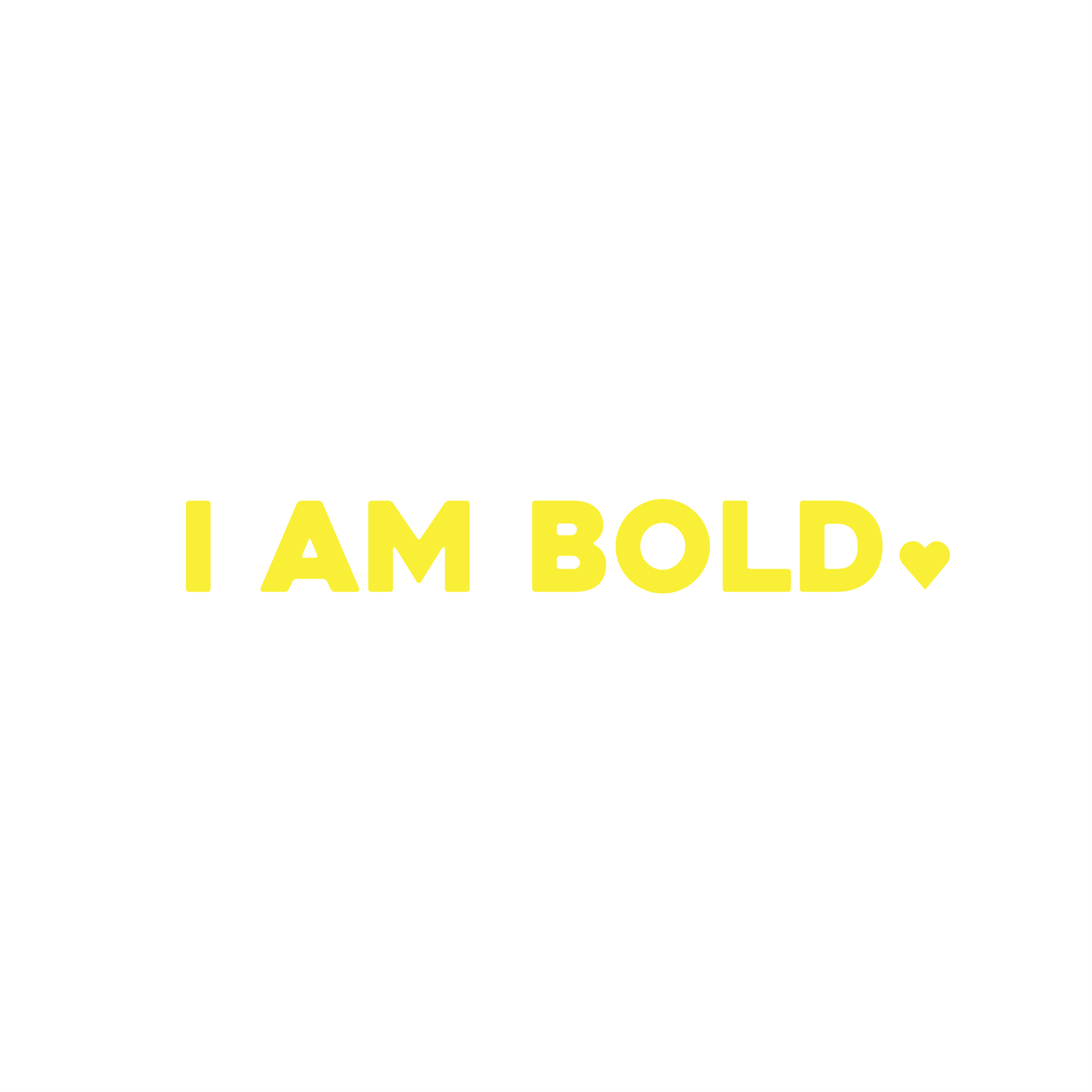 i am bold positive affirmation sticker in Yellow – vinyl waterproof sticker