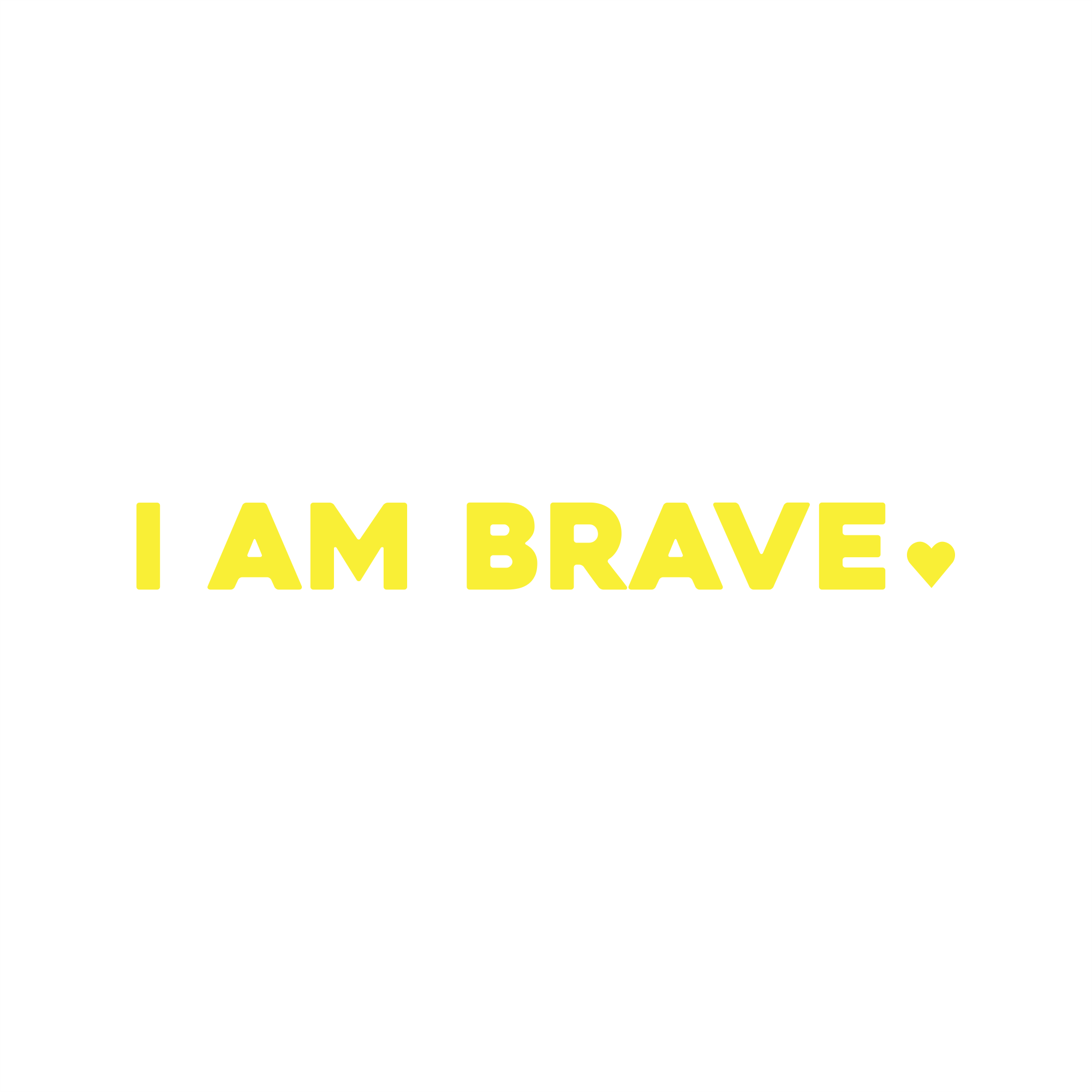 i am brave positive affirmation sticker in Yellow – vinyl waterproof sticker