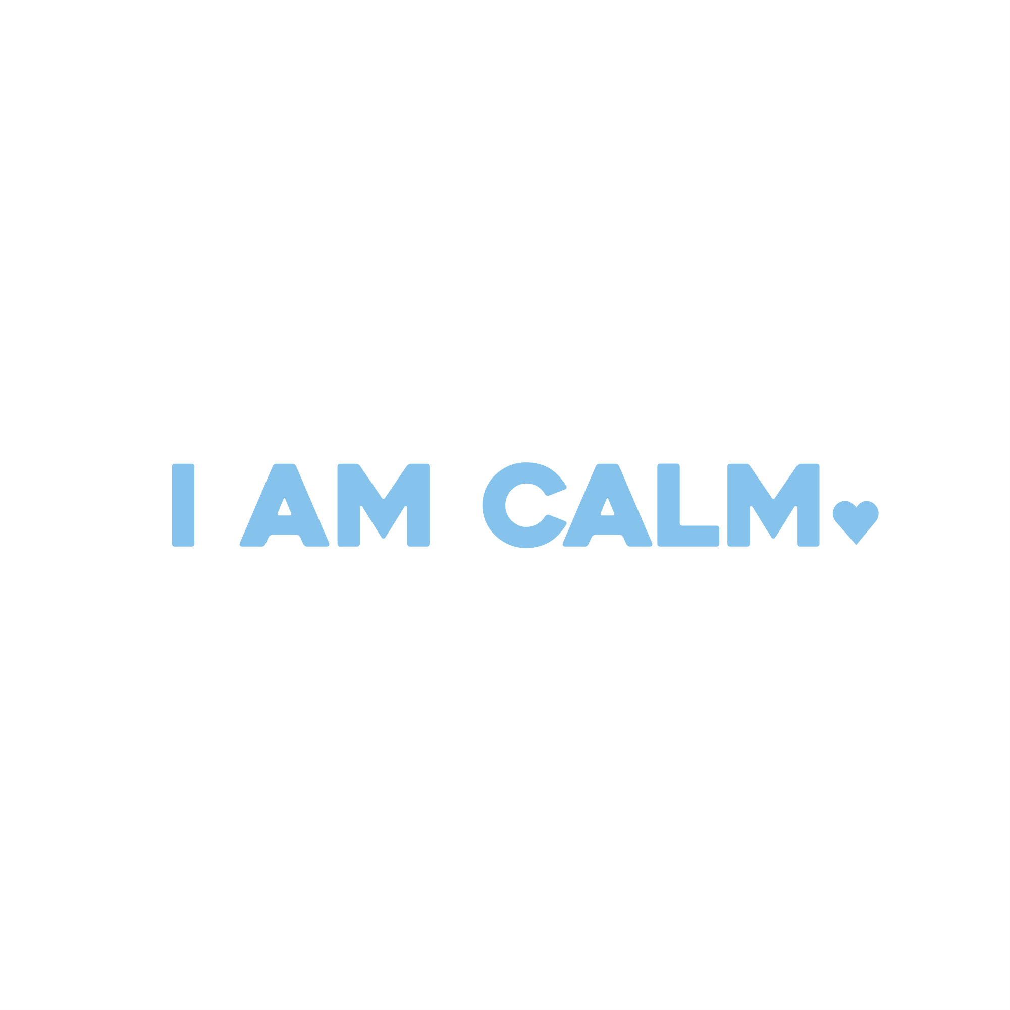 i am calm positive affirmation sticker in Baby Blue – vinyl waterproof sticker