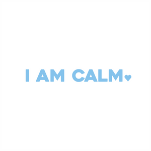 i am calm positive affirmation sticker in Baby Blue – vinyl waterproof sticker