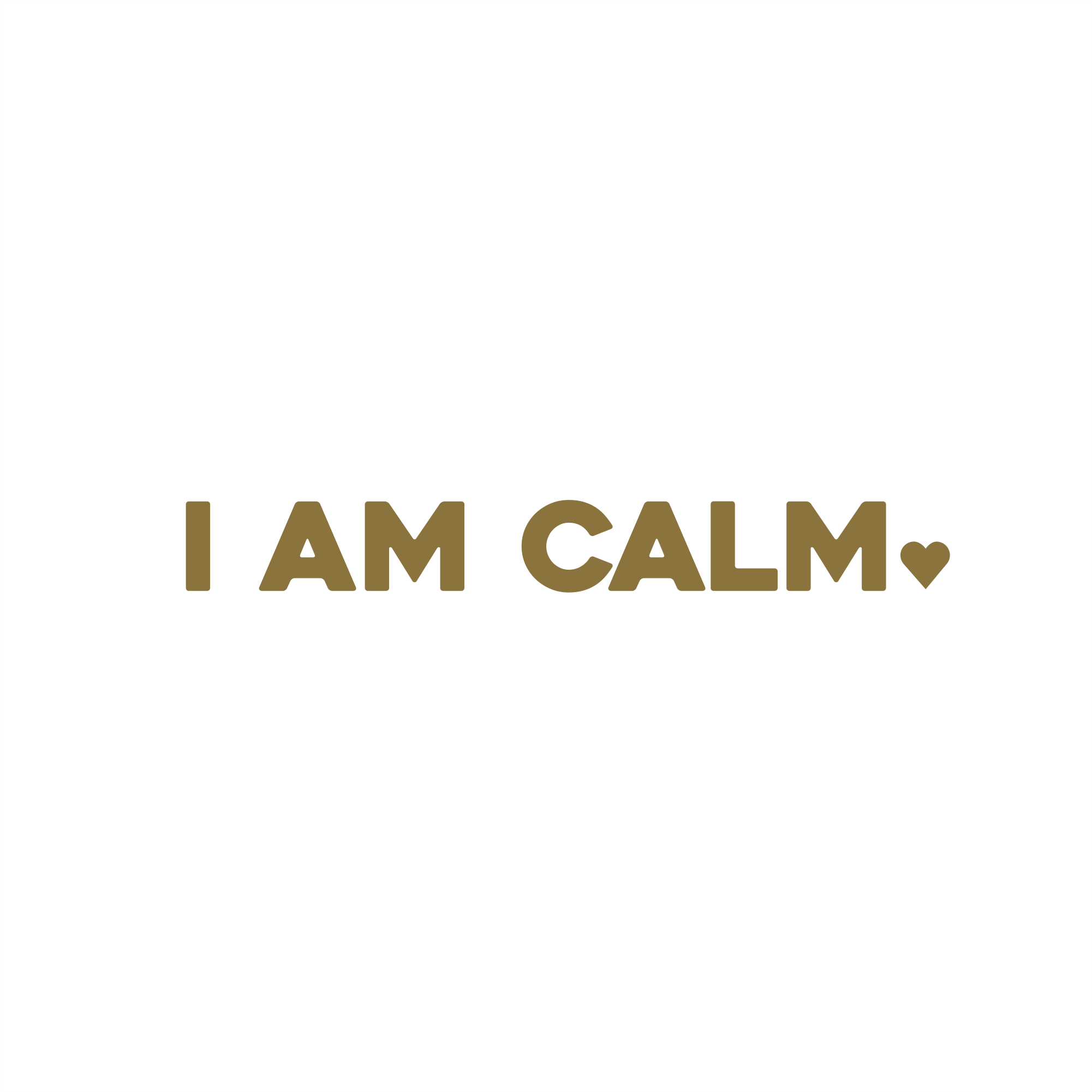 i am calm positive affirmation sticker in Gold – vinyl waterproof sticker