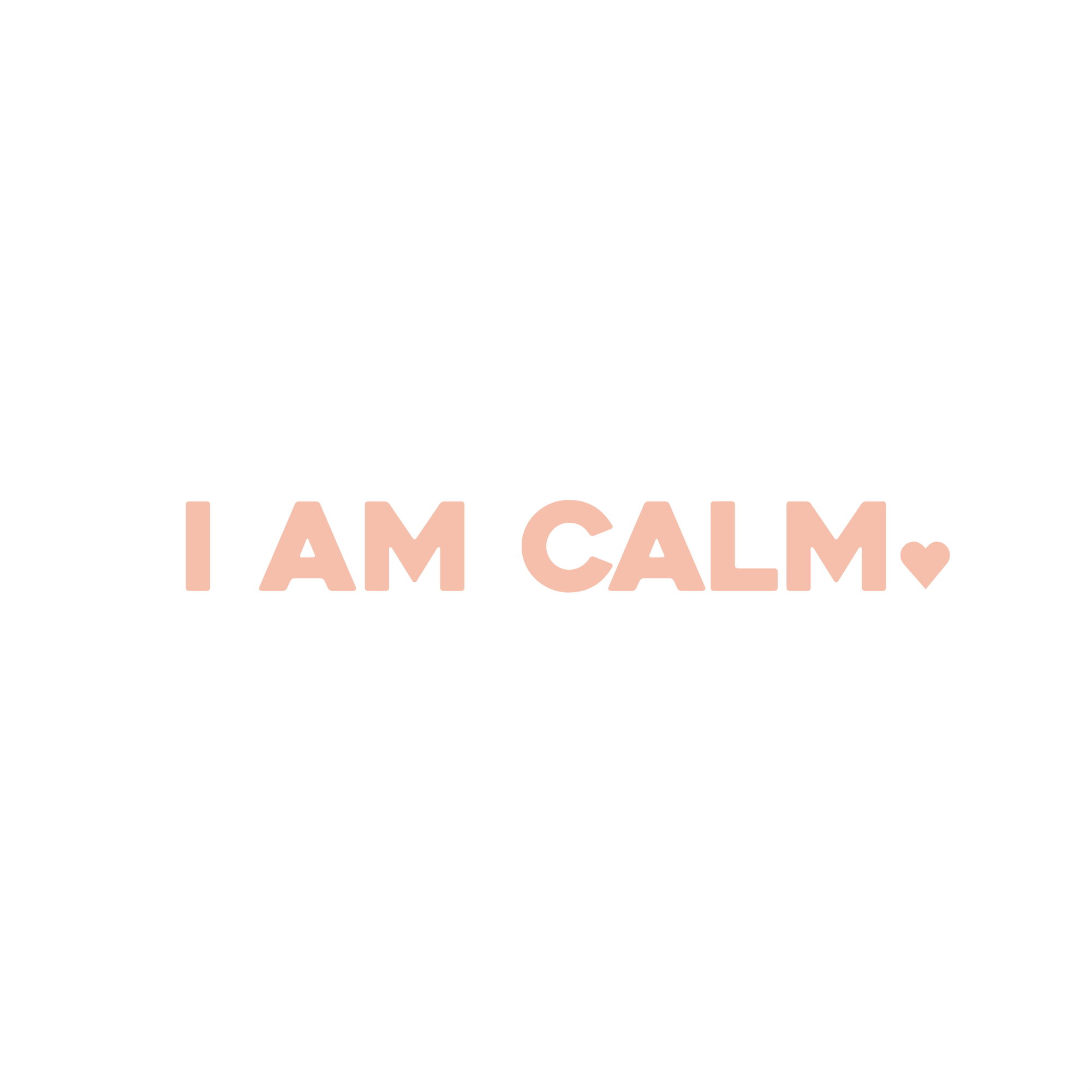 i am calm positive affirmation sticker in Yellow – vinyl waterproof sticker