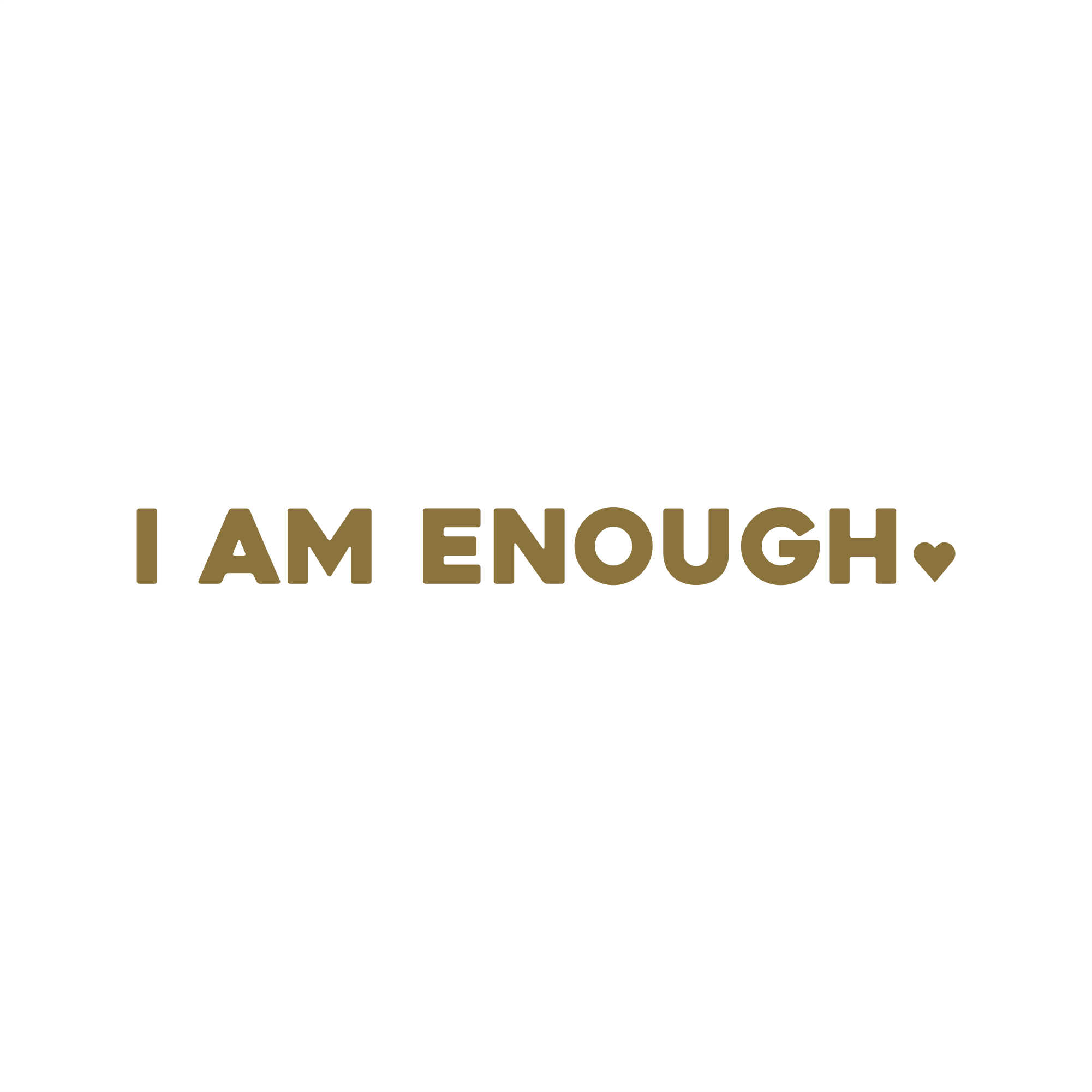 i am enough positive affirmation sticker in Gold – vinyl waterproof sticker
