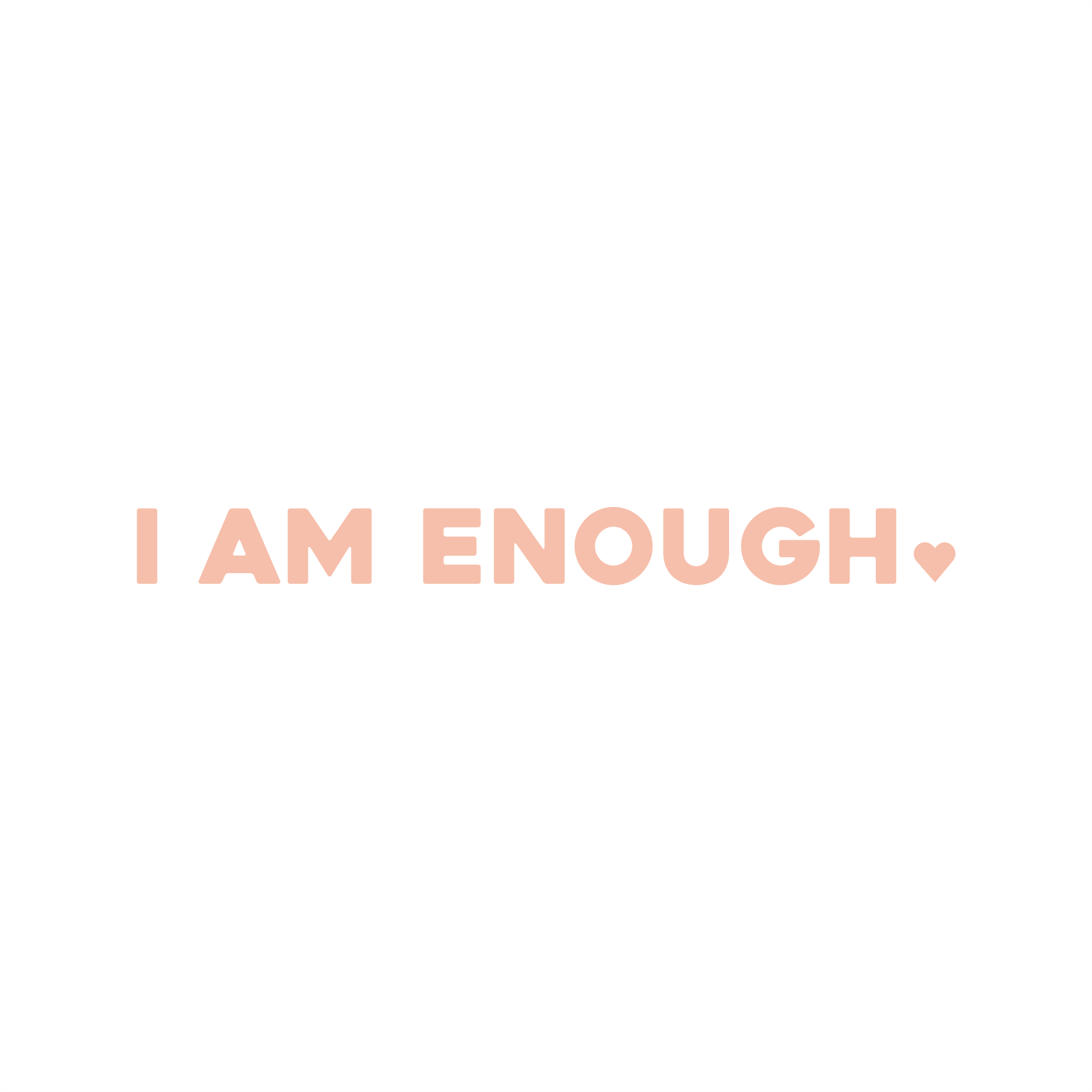 i am enough positive affirmation sticker in Peach Blossom – vinyl waterproof sticker