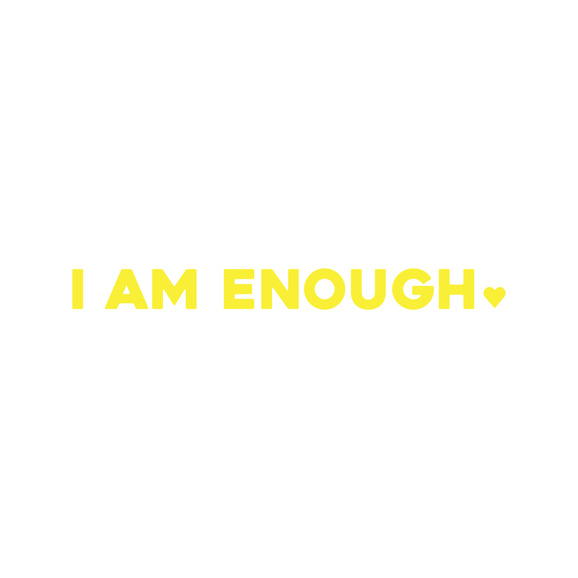 i am enough positive affirmation sticker in Yellow – vinyl waterproof sticker