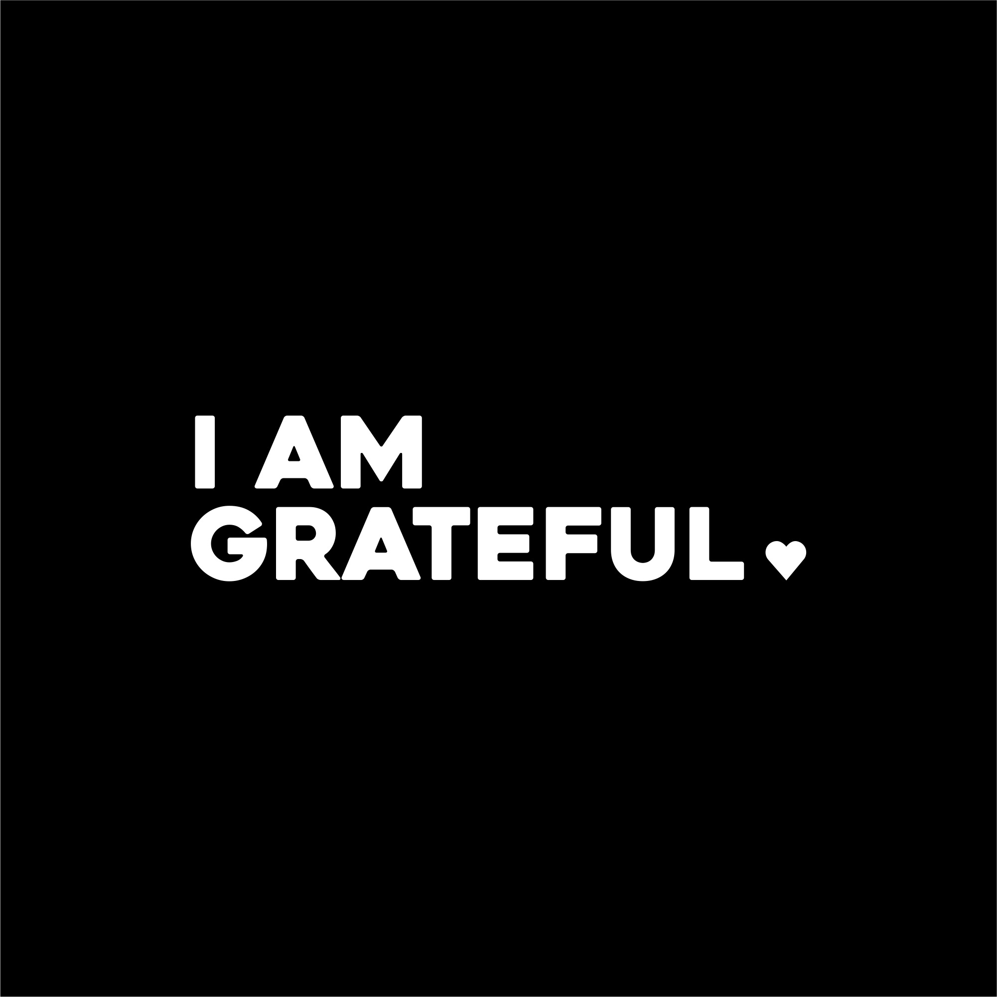i am grateful positive affirmation sticker in White – vinyl waterproof sticker