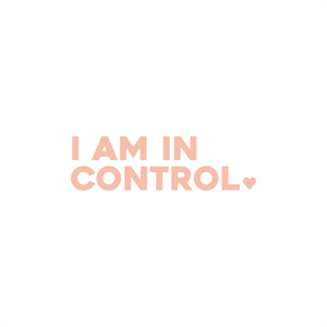 i am in control positive affirmation sticker in Peach Blossom – vinyl waterproof sticker