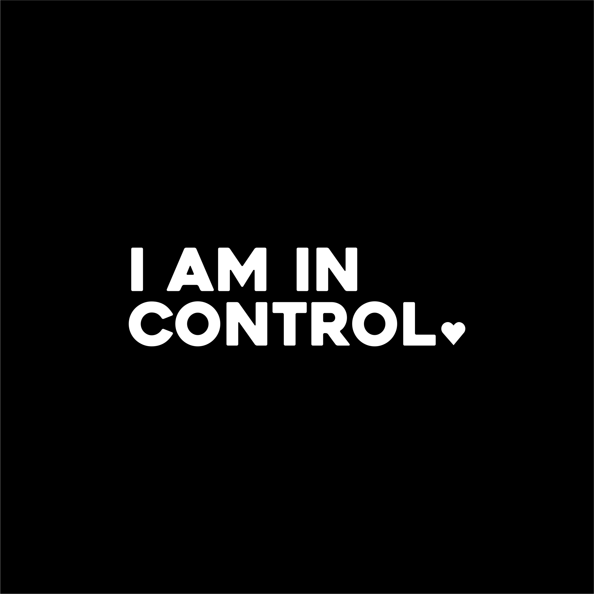 i am in control positive affirmation sticker in White – vinyl waterproof sticker
