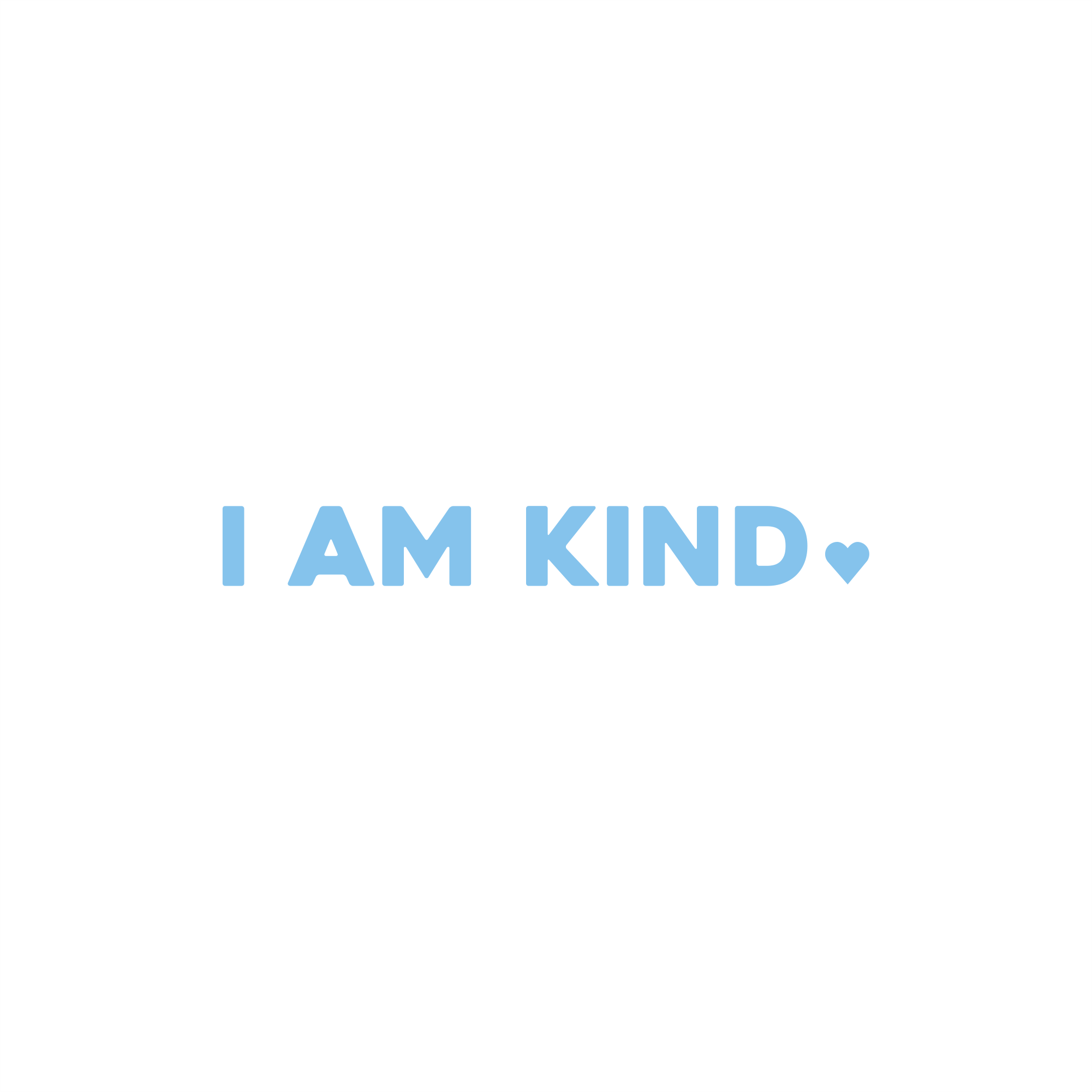 i am kind positive affirmation sticker in Baby Blue – vinyl waterproof sticker