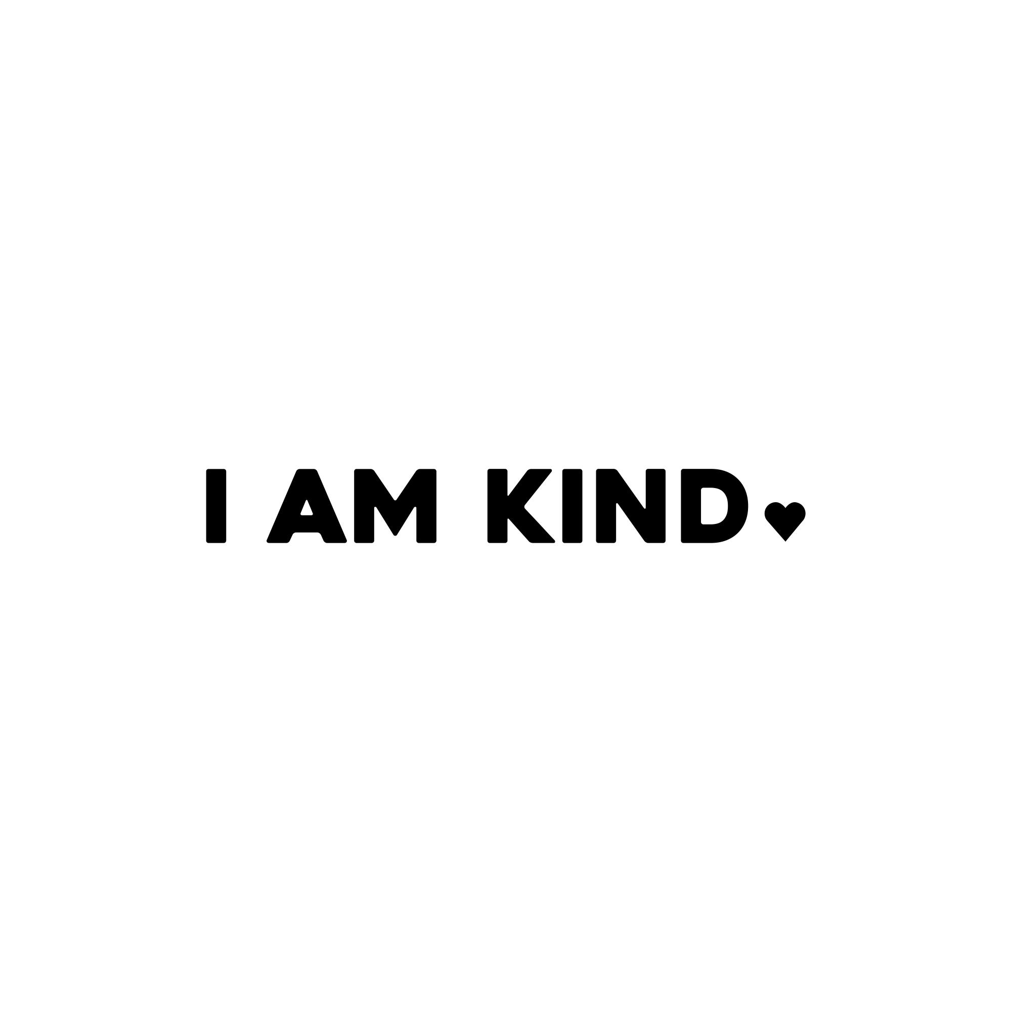 i am kind positive affirmation sticker in White – vinyl waterproof sticker