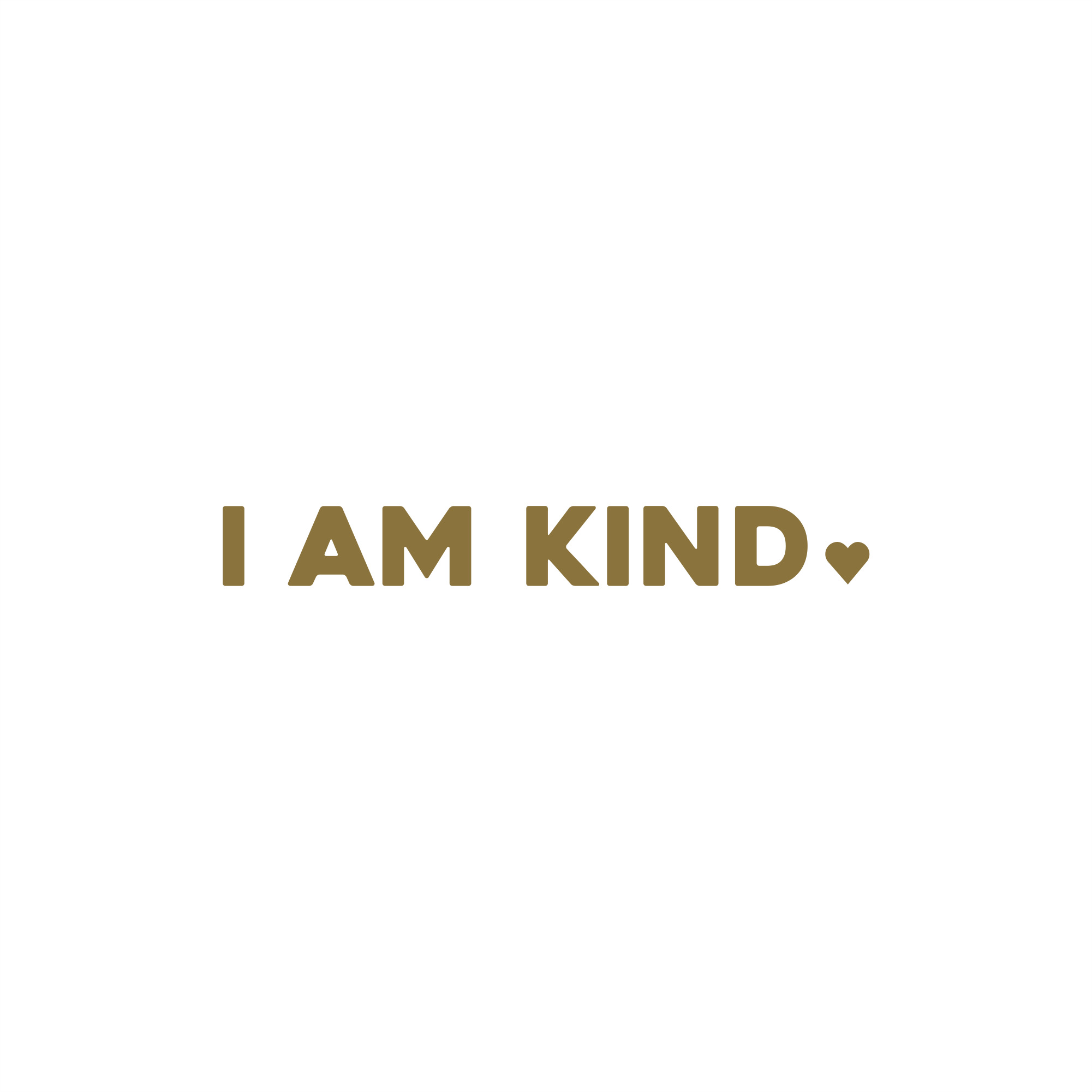 i am kind positive affirmation sticker in Gold – vinyl waterproof sticker