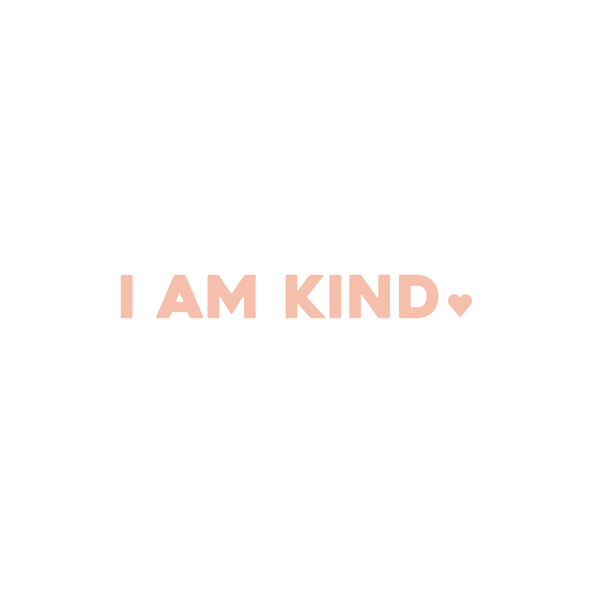 i am kind positive affirmation sticker in Peach Blossom – vinyl waterproof sticker