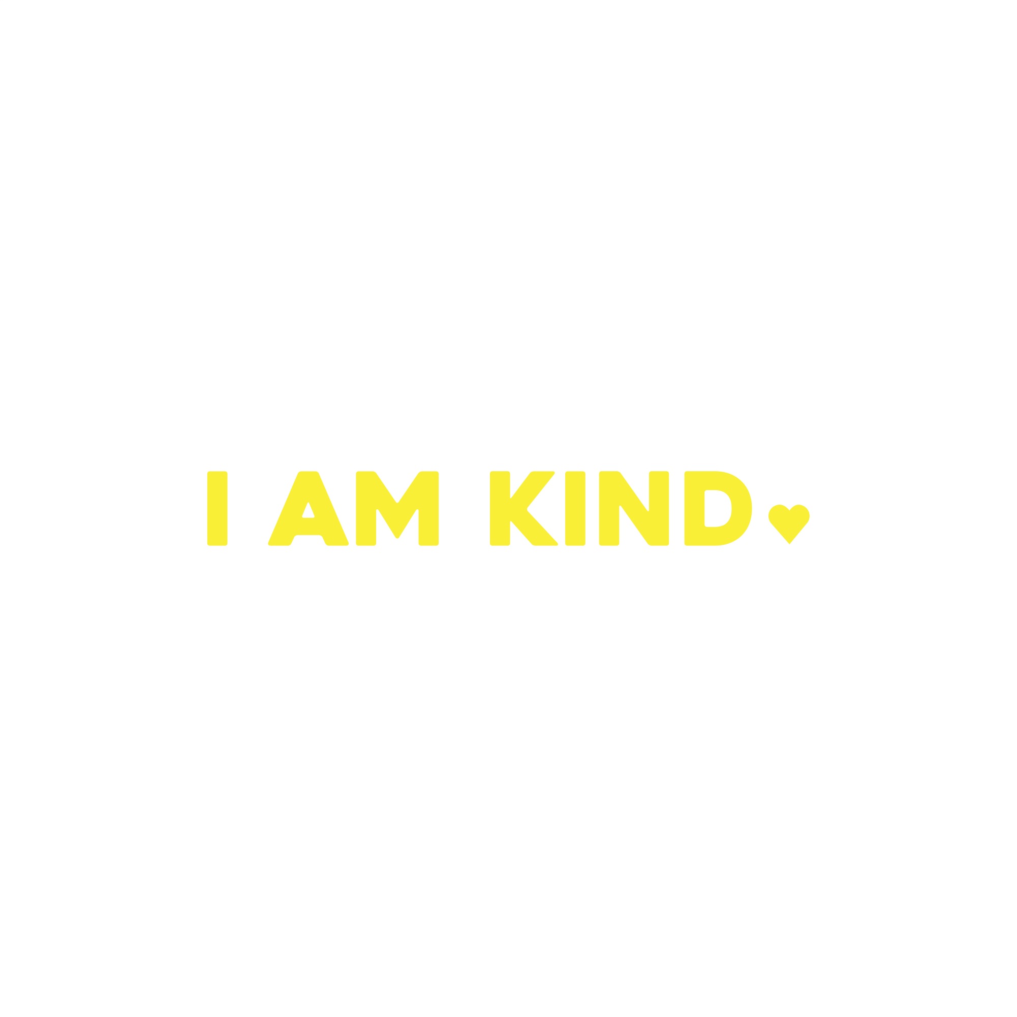 i am kind positive affirmation sticker in Yellow – vinyl waterproof sticker