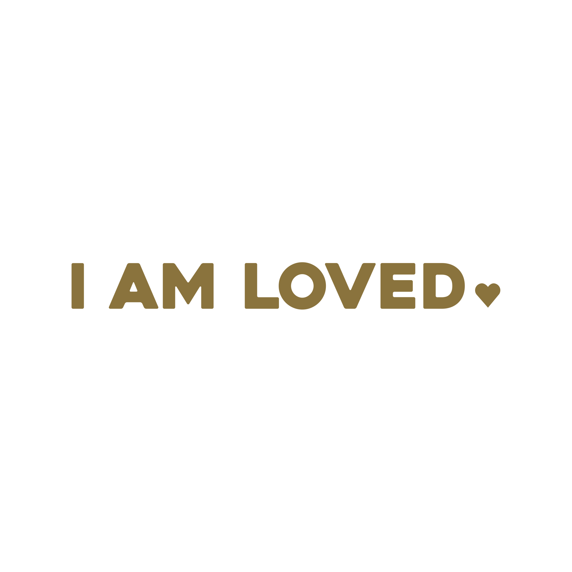 i am loved positive affirmation sticker in Peach Blossom – vinyl waterproof sticker