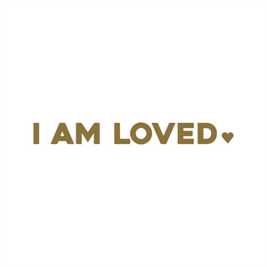 i am loved positive affirmation sticker in Peach Blossom – vinyl waterproof sticker