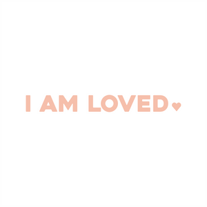 i am loved positive affirmation sticker in Gold – vinyl waterproof sticker