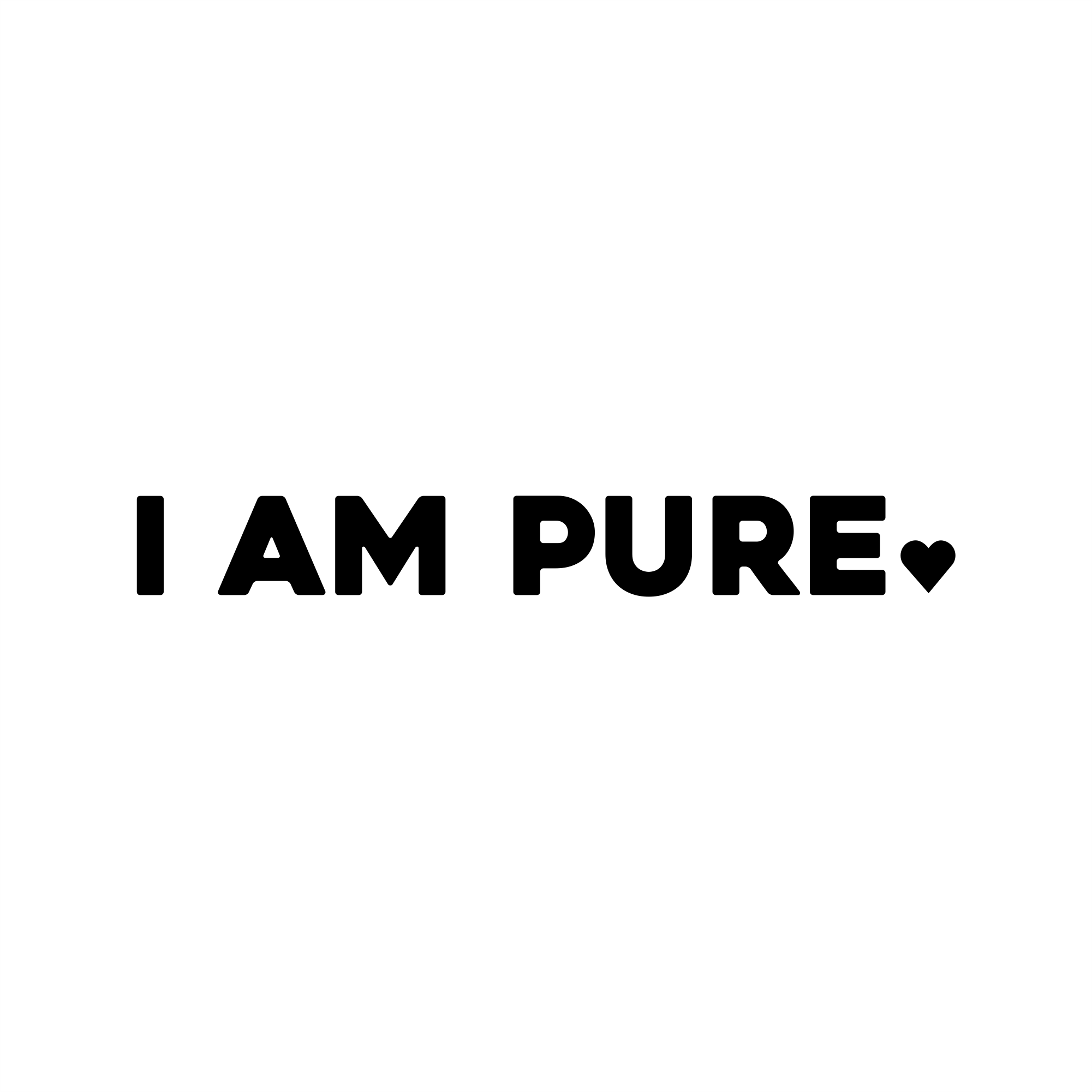 i am pure positive affirmation sticker in White – vinyl waterproof sticker