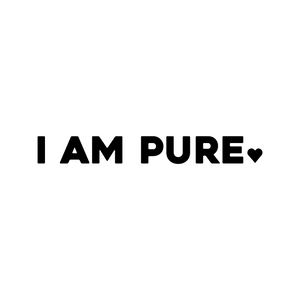 i am pure positive affirmation sticker in White – vinyl waterproof sticker