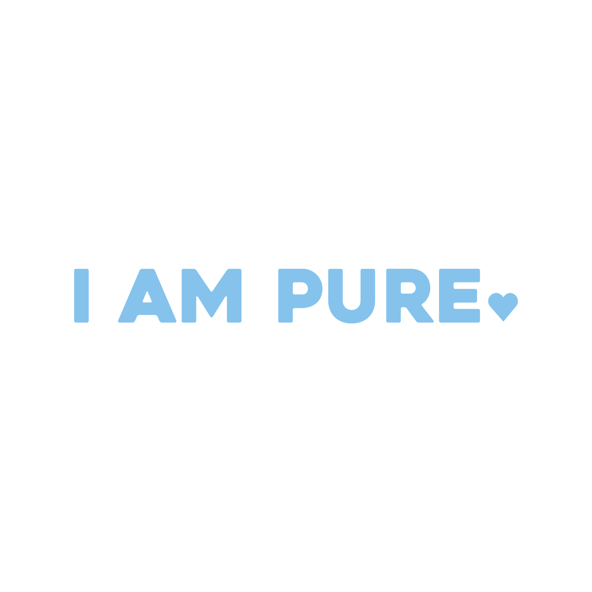 i am pure positive affirmation sticker in Baby Blue – vinyl waterproof sticker
