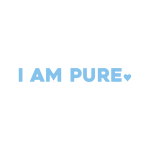 i am pure positive affirmation sticker in Baby Blue – vinyl waterproof sticker