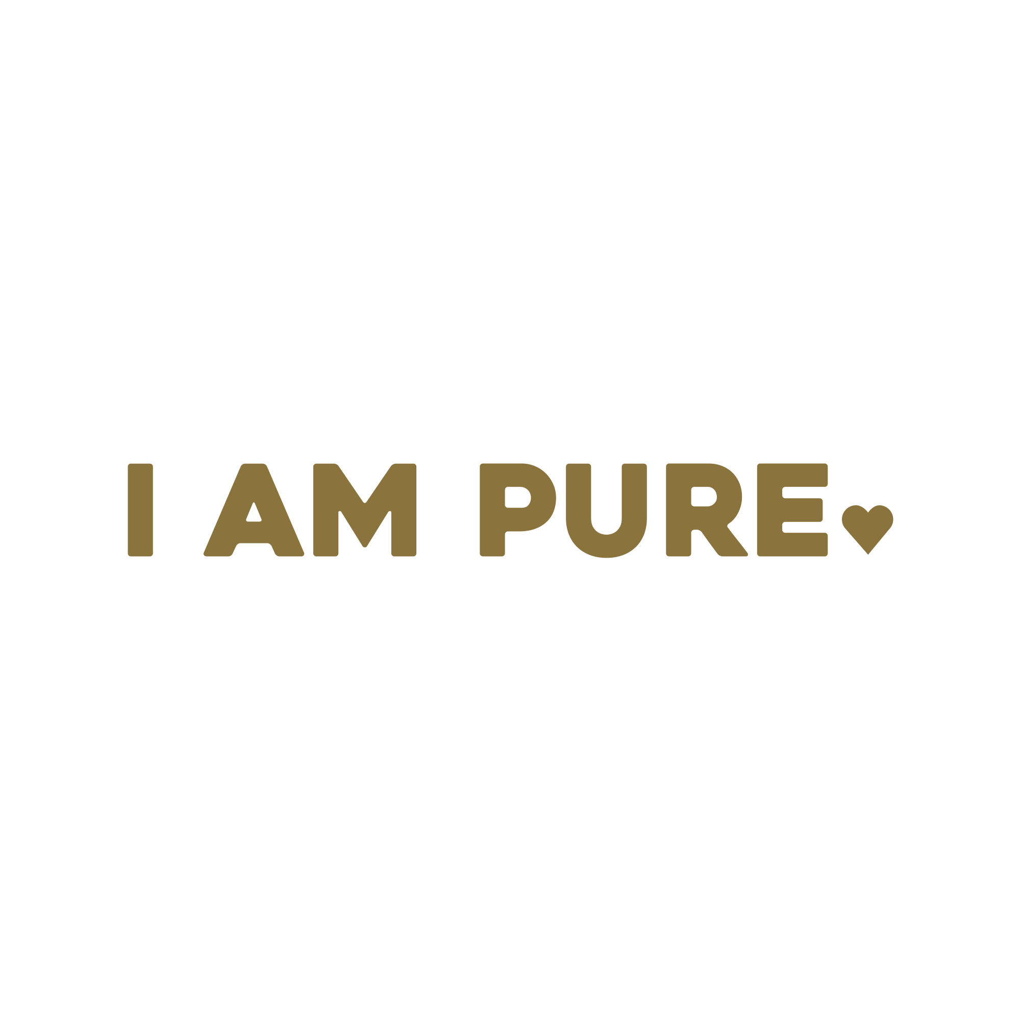 i am pure positive affirmation sticker in Gold – vinyl waterproof sticker