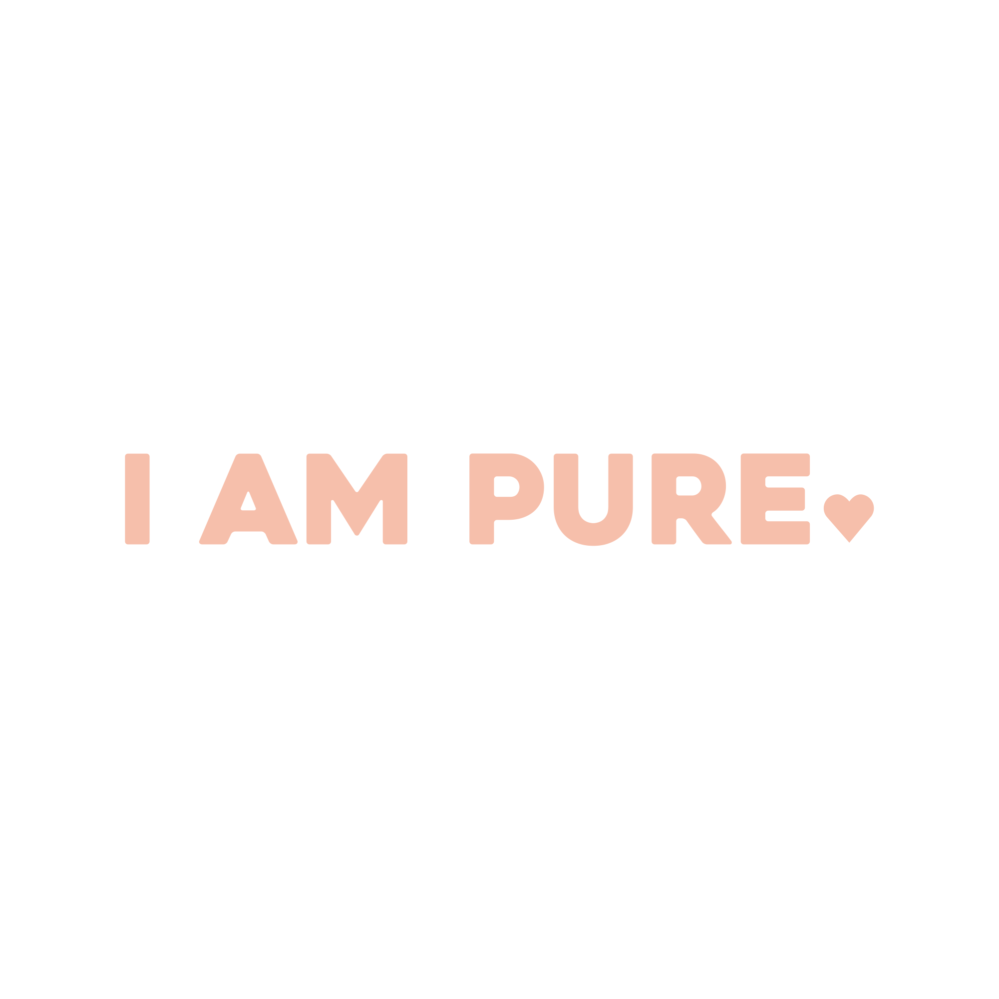 i am pure positive affirmation sticker in Peach Blossom – vinyl waterproof sticker