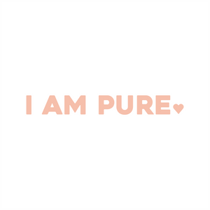 i am pure positive affirmation sticker in Peach Blossom – vinyl waterproof sticker
